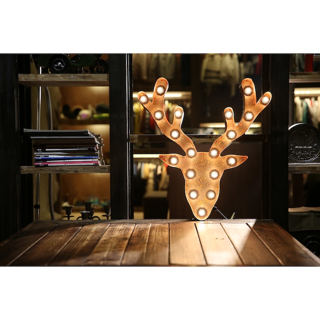 MARQUEE LIGHTS LED Dekolicht »Deer«, 19 flammig-flammig, Wandlampe,  Tischlampe Deer 19 Lichtquellen E14 (exkl.) - 58x61 cm | BAUR