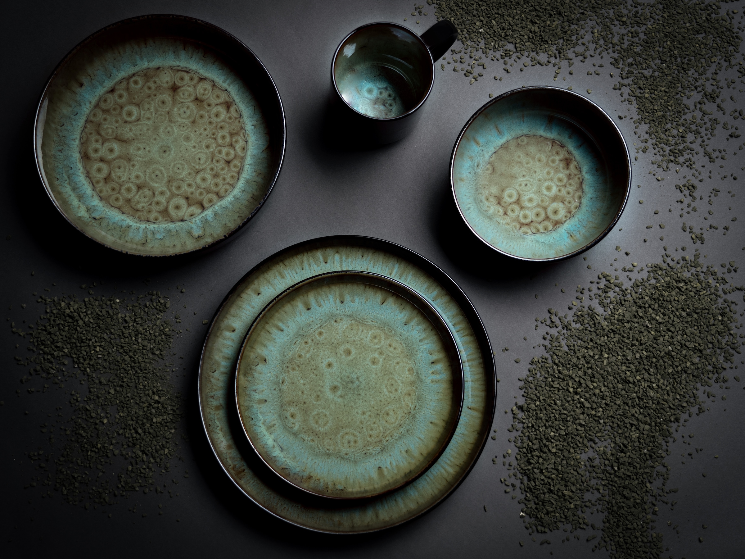 CreaTable Kombiservice »Nordic Fjord«, (Set, 10 tlg.), je 2 Speiseteller, Suppenteller, Dessertteller, Schalen, Kaffeebecher