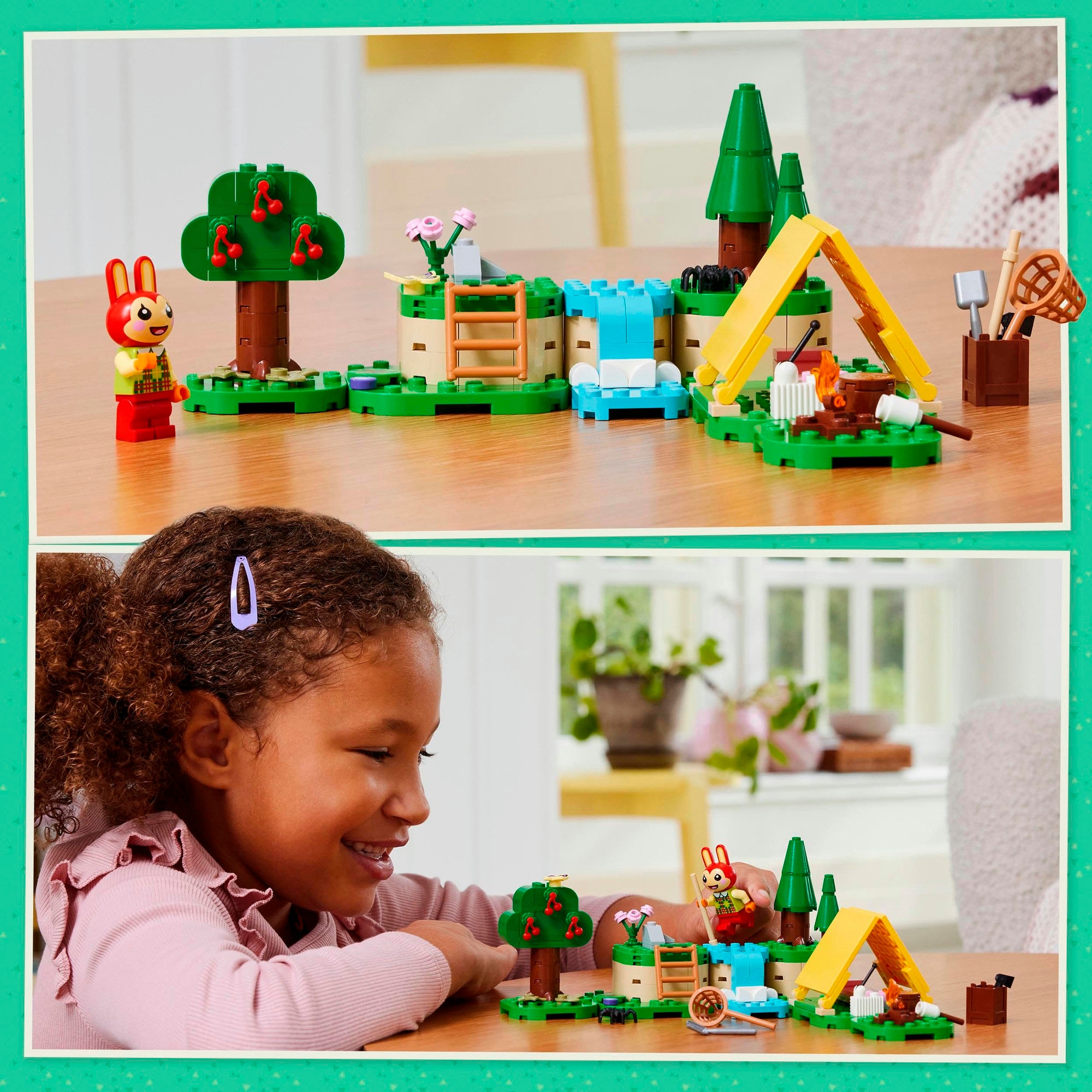 LEGO® Konstruktionsspielsteine »Mimmis Outdoor-Spaß (77047), LEGO® Animal Crossing«, (164 St.), Made in Europe