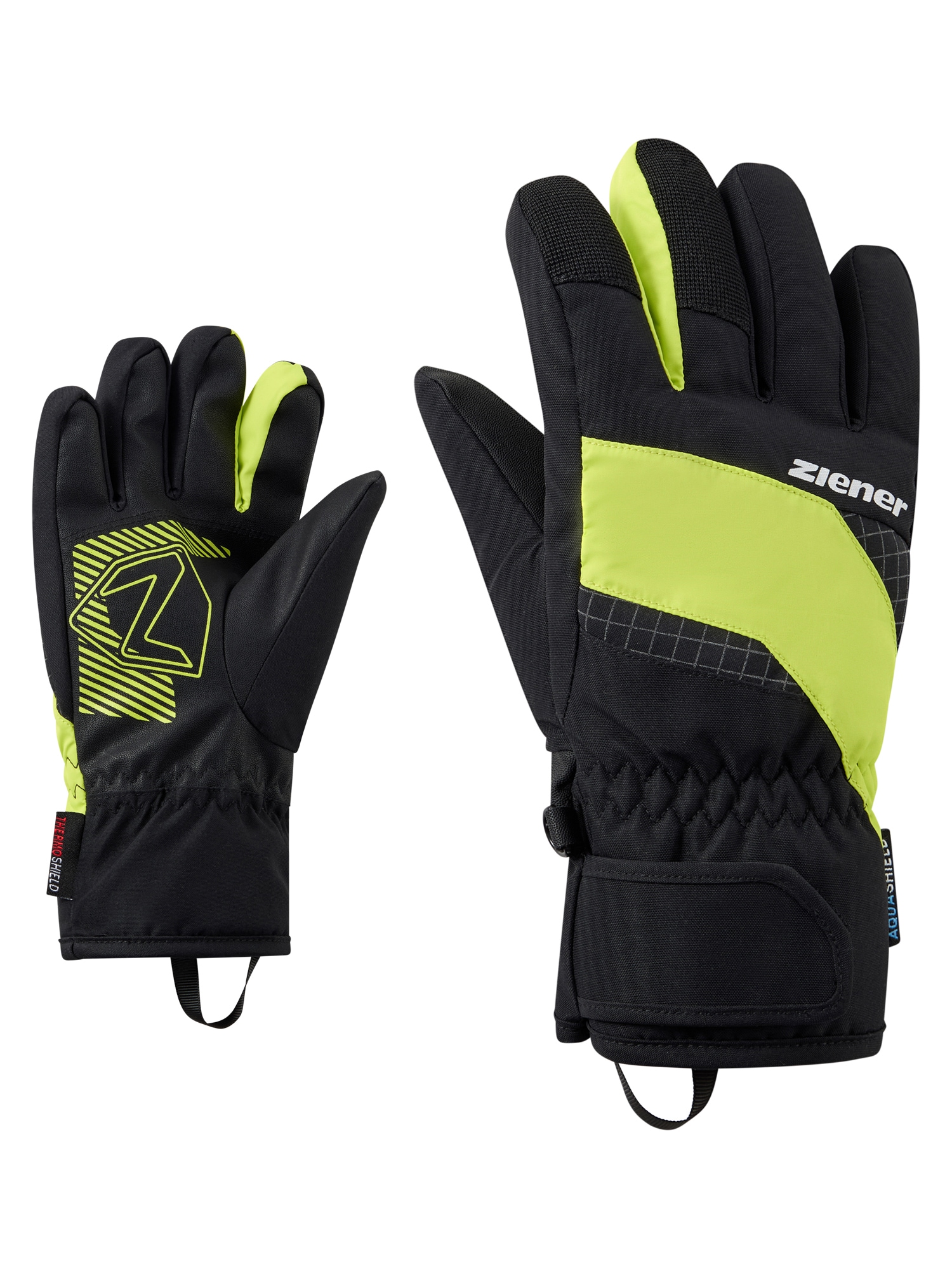 Ziener Skihandschuhe »LUUKI-Z AQUASHIELD® JUNIOR« wasserdicht, winddicht, atmungsaktiv, warmes Fleece Futter