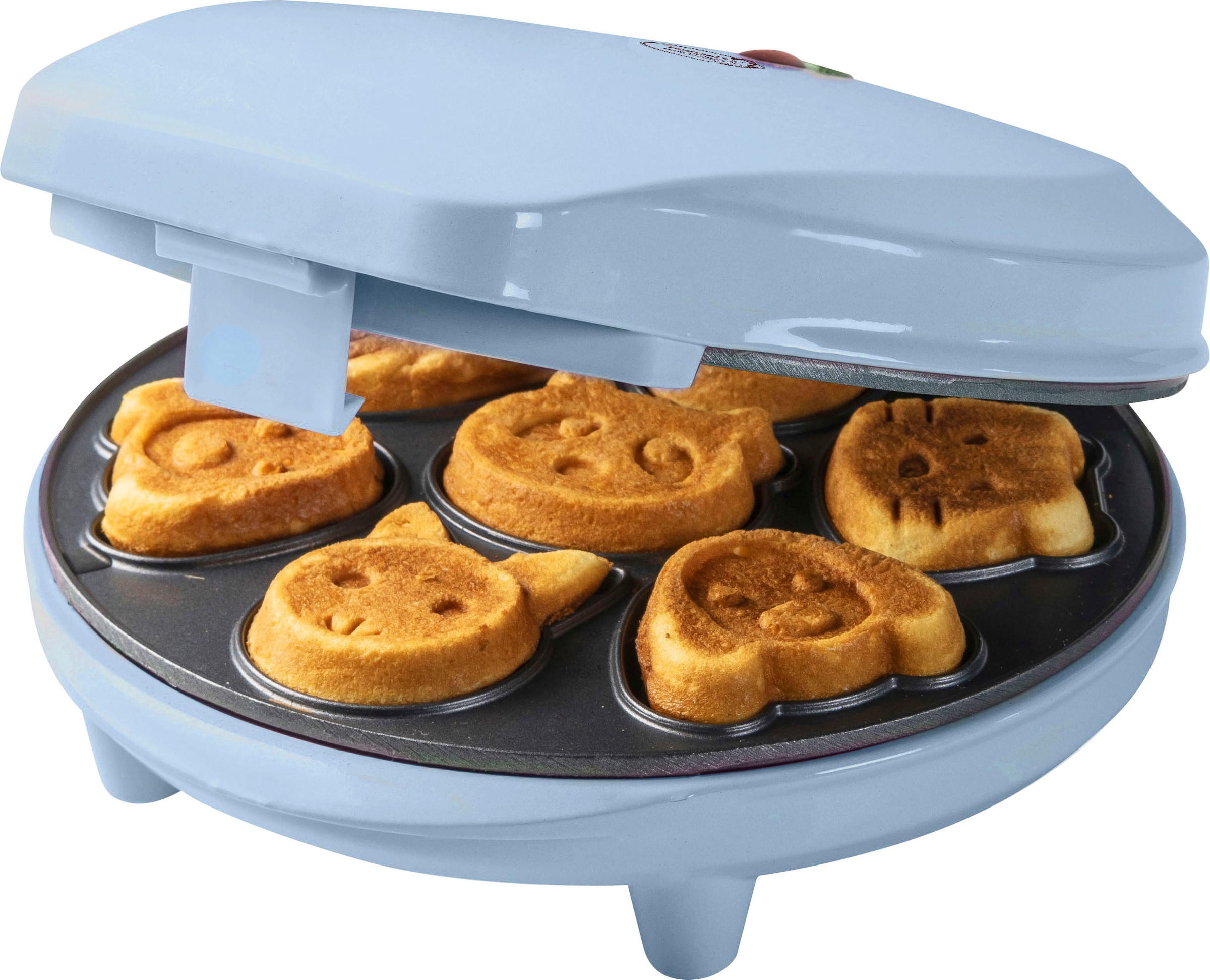 bestron Waffeleisen »AAW700 für Mini-Waffel-Kekse«, 700 W, mit Backampel & Antihaftbeschichtung