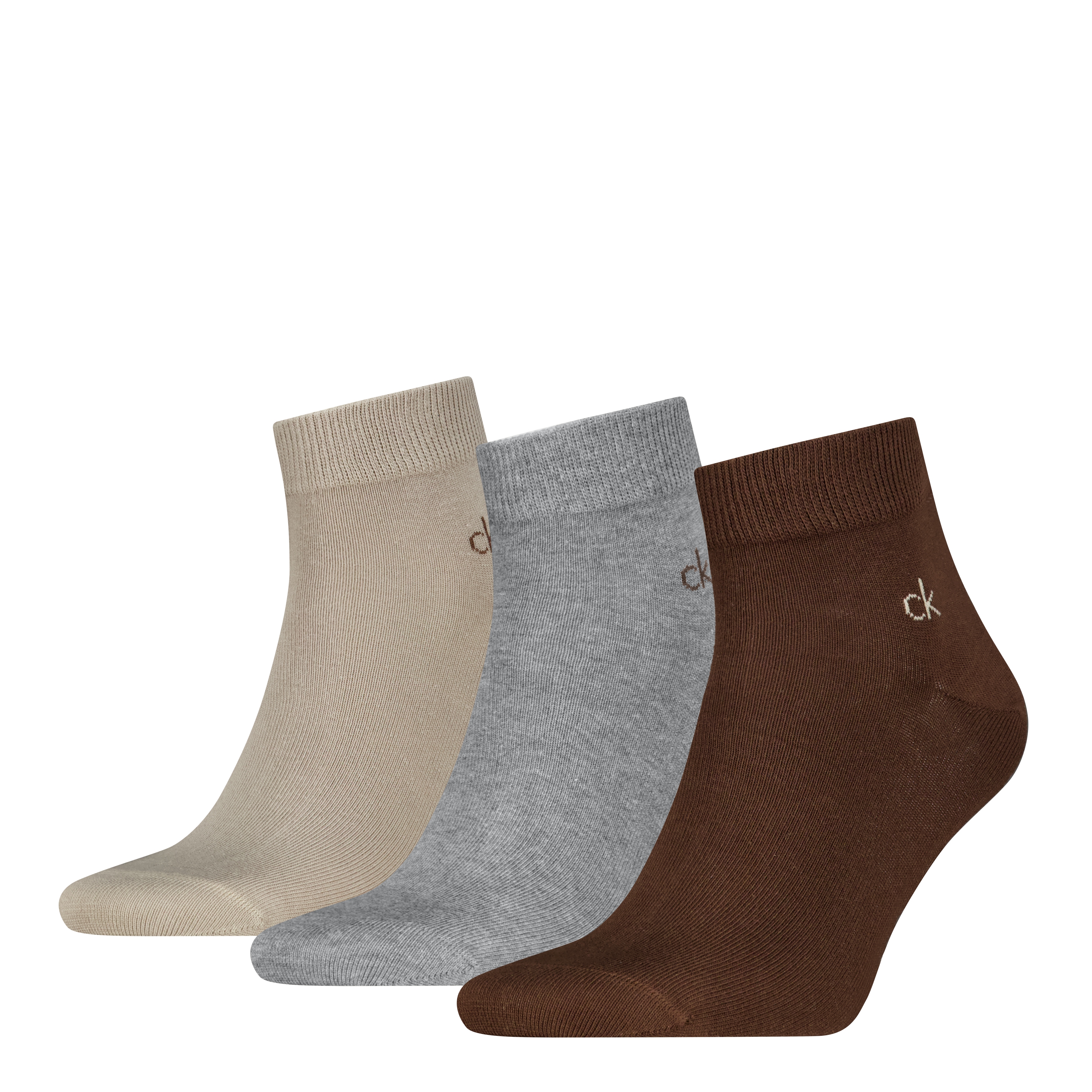 Calvin Klein 1100000002199 "CK MEN QUARTER" 3 Paar, Rippenbündchen, Cotton-Mix, elastisch
