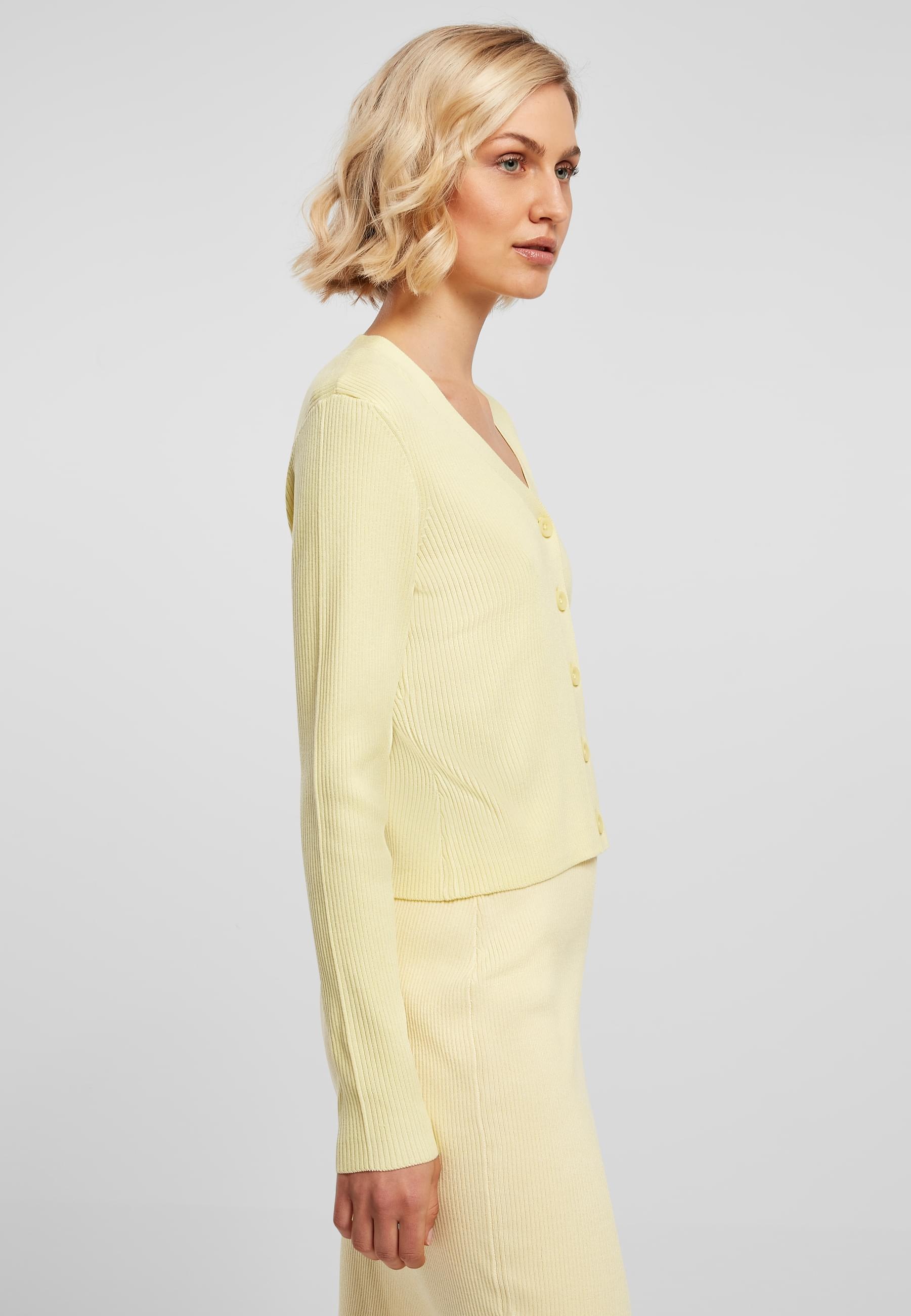 URBAN CLASSICS Strickjacke »Urban Classics Damen Ladies Short Rib Knit Cardigan«