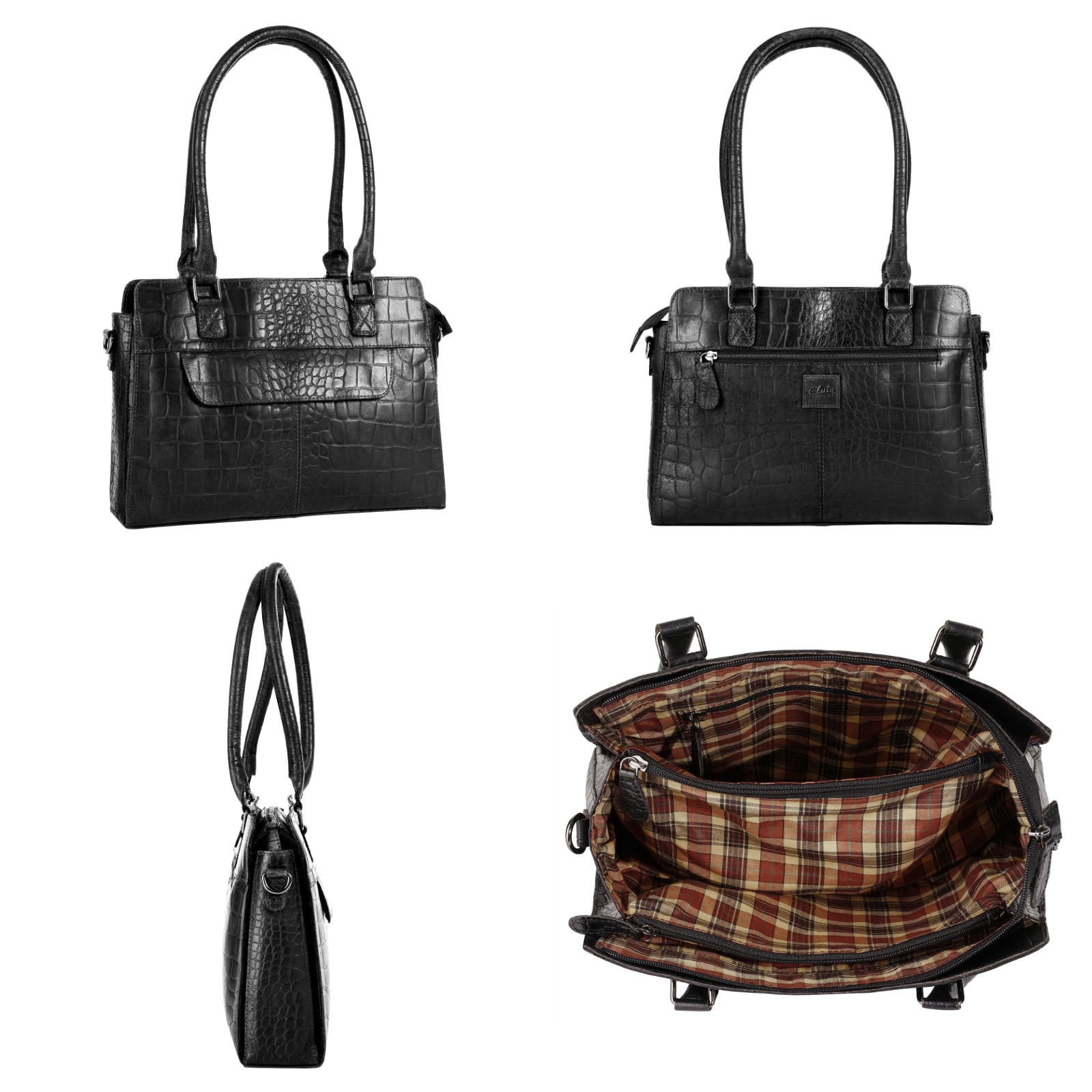 Cluty Henkeltasche, echt Leder