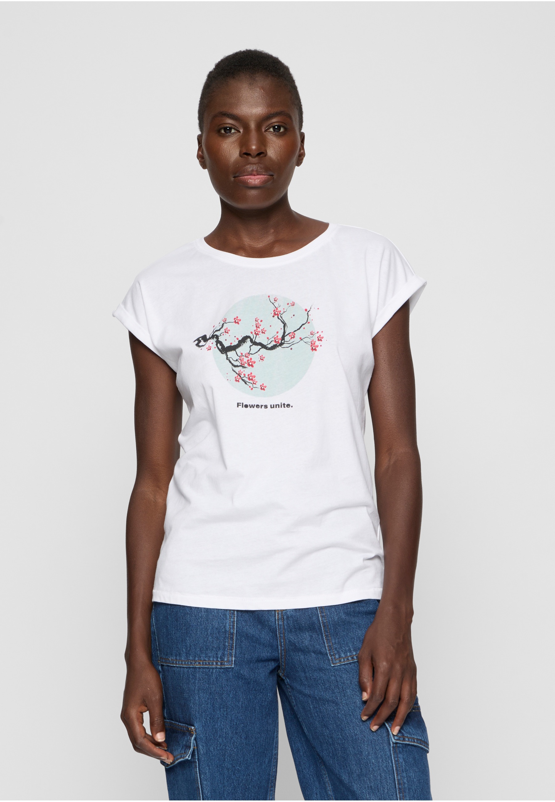 MisterTee T-Shirt »MisterTee Damen Ladies Flowers Unite Tee« 1 Stk.