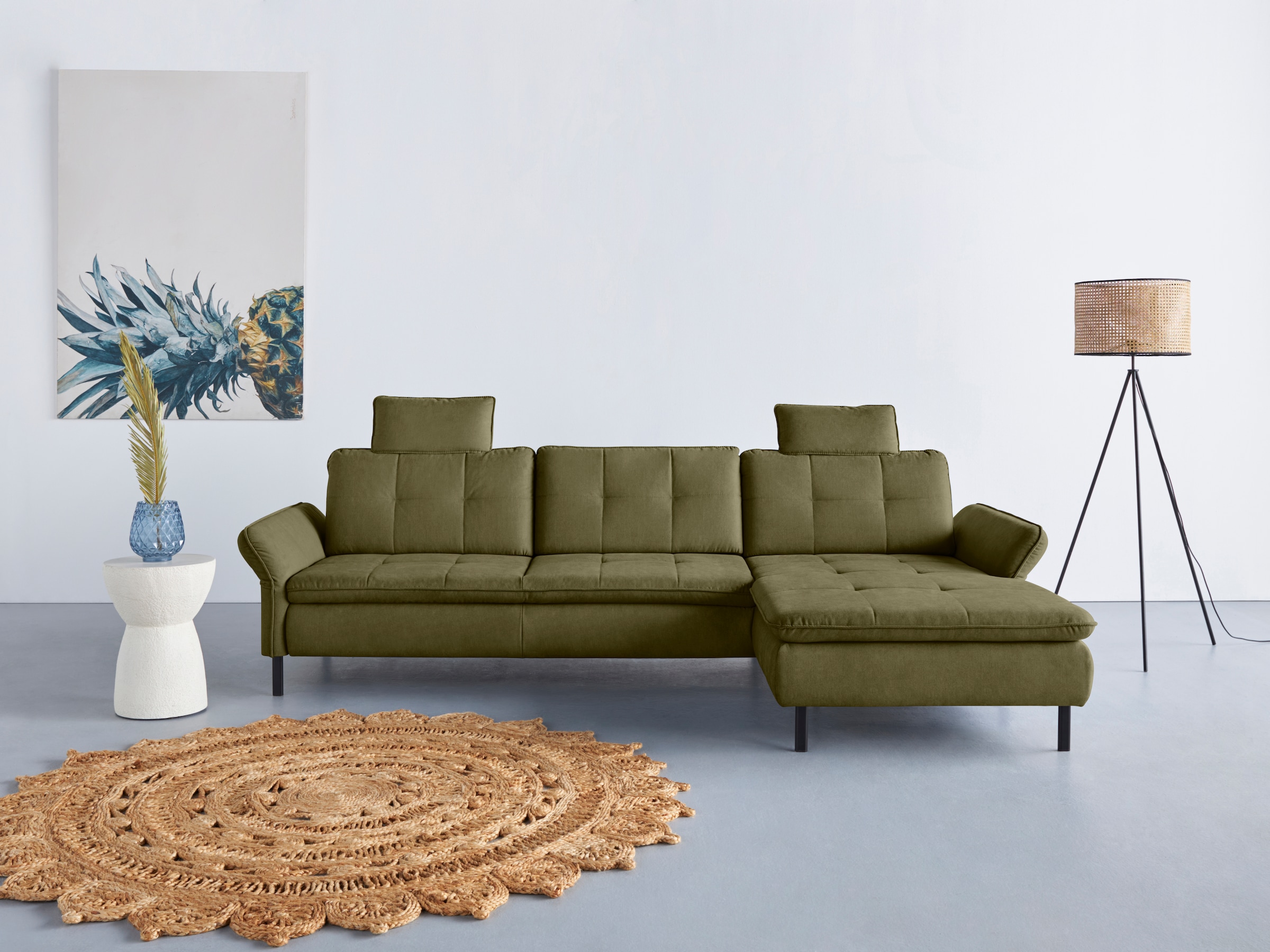 OTTO home Ecksofa "Birkholm L-Form" Armlehnverstellung, auch in Easy Clean Bezug - mit Wasser zu reinigen