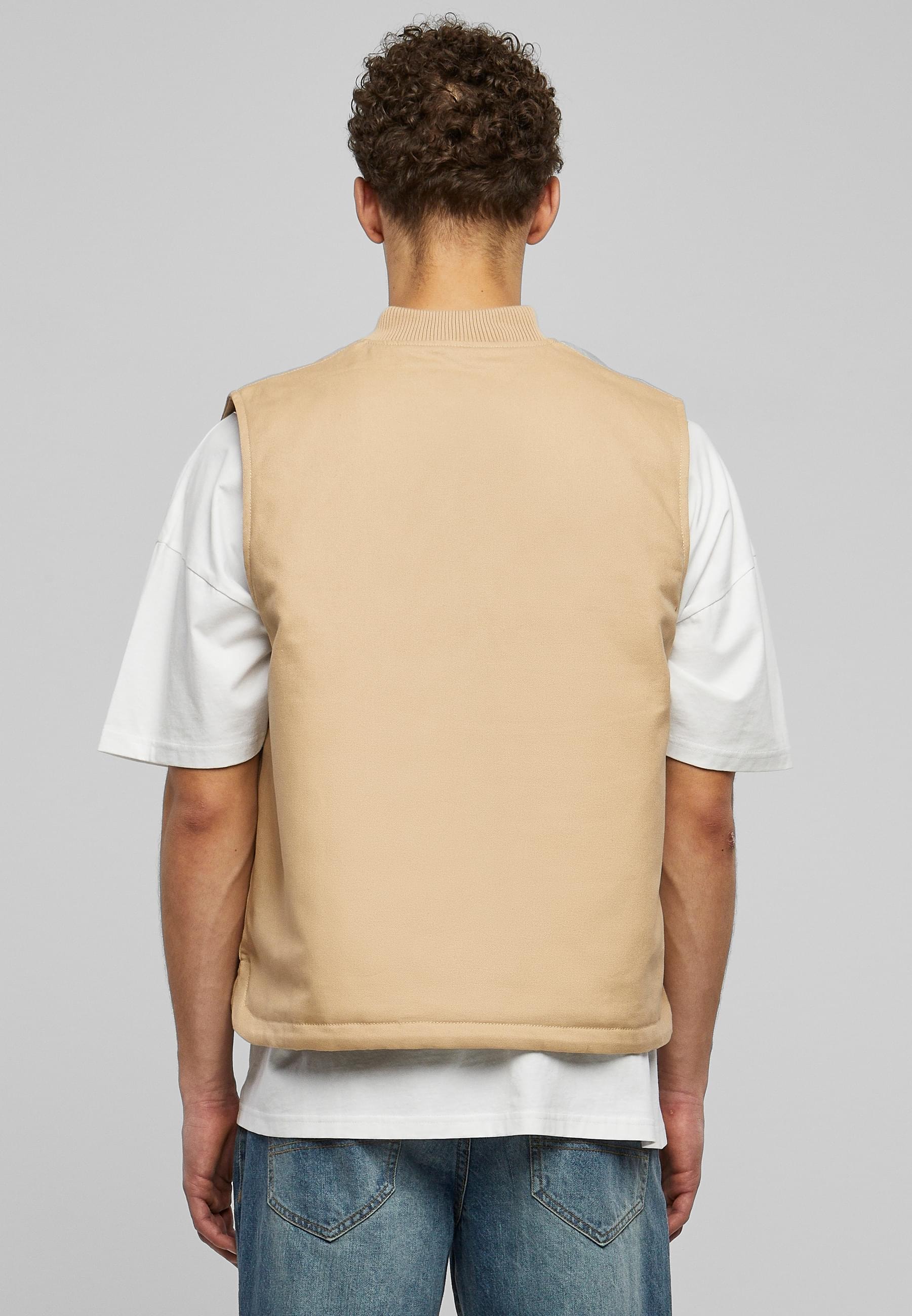 Karl Kani Steppweste »Karl Kani Herren KM231-044-1 KK Chest Signature Vest sand«, (1 tlg.)