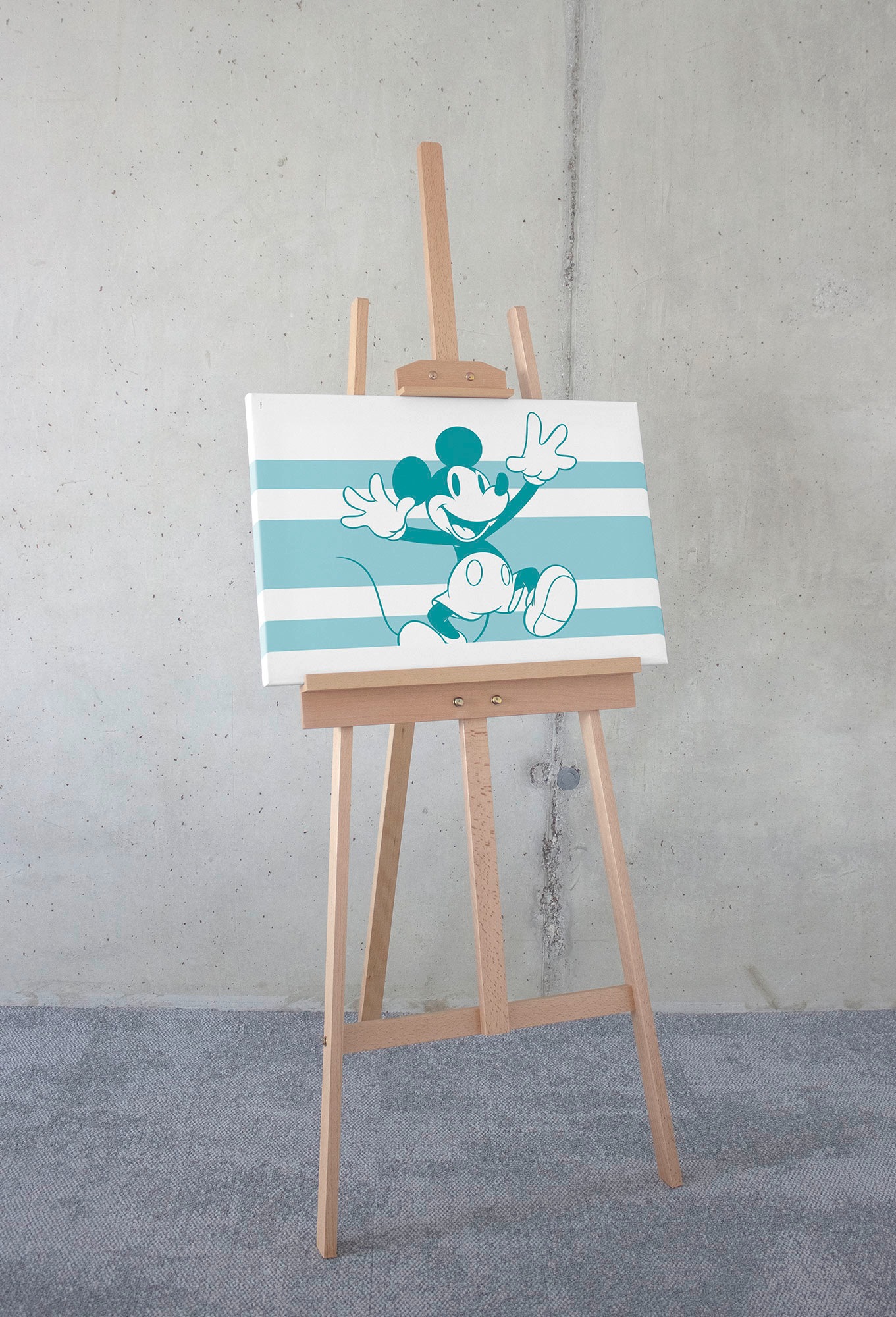 Komar Leinwandbild "Mickey Playful - Größe 40 x 60 cm" Natur 1 Stk. tlg. Ke günstig online kaufen