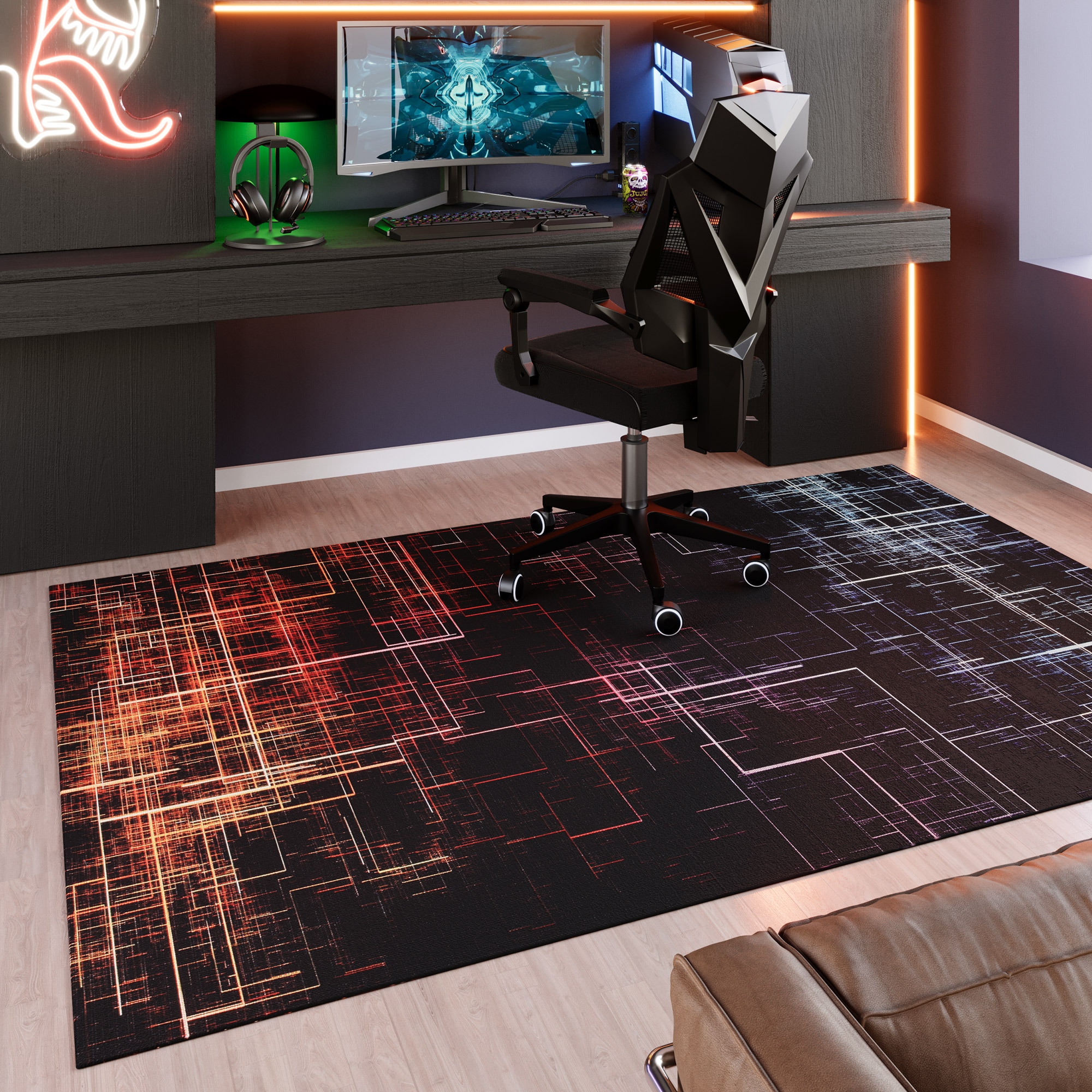 Wecon home Teppich "Quantum Warp" rechteckig 5 Höhe Gamer Teppich, gewebt, günstig online kaufen