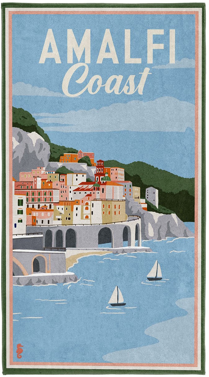 »Amalfi«, St.), (1 Amalfi Strandtuch mit | Küste BAUR Seahorse