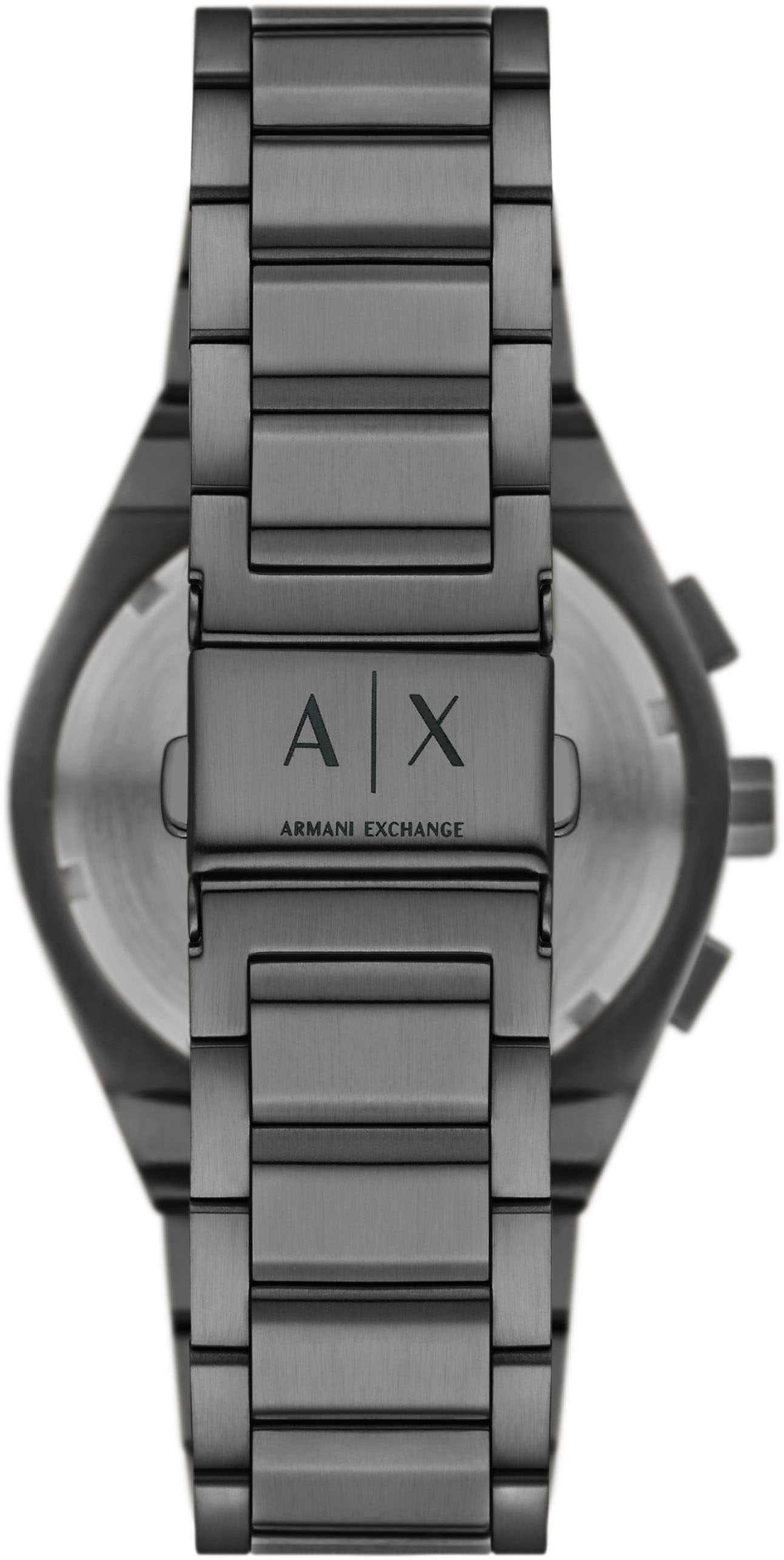ARMANI EXCHANGE Chronograph »SYNC«, Armbanduhr, Herrenuhr, Edelstahlarmband, analog, Tag, Stoppfunktion