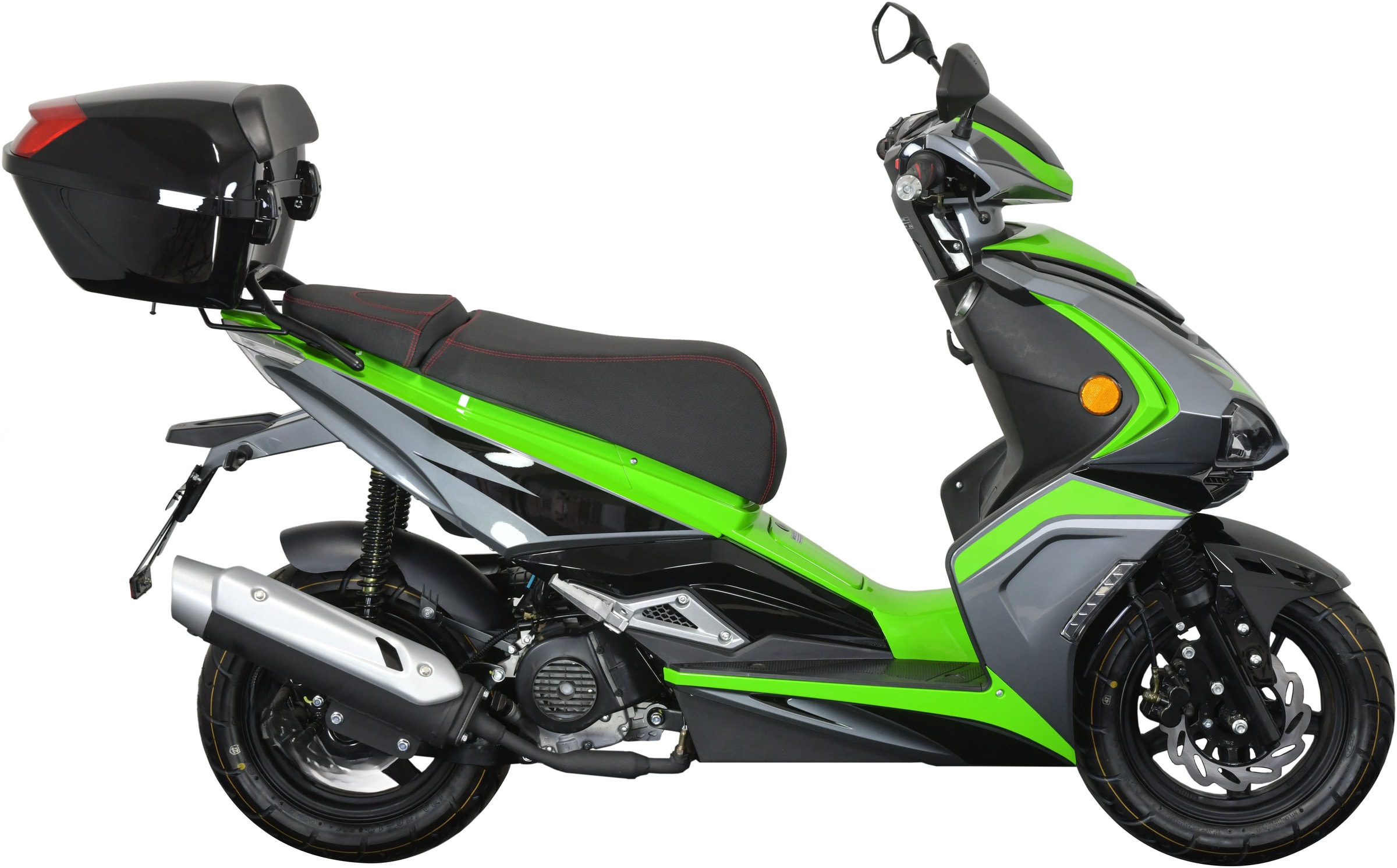 GT UNION Motorroller »Striker 25«, 49,5 cm³, 25 km/h, Euro 5, 2,7 PS, (Set, mit Topcase), Luftgekühlter Motor