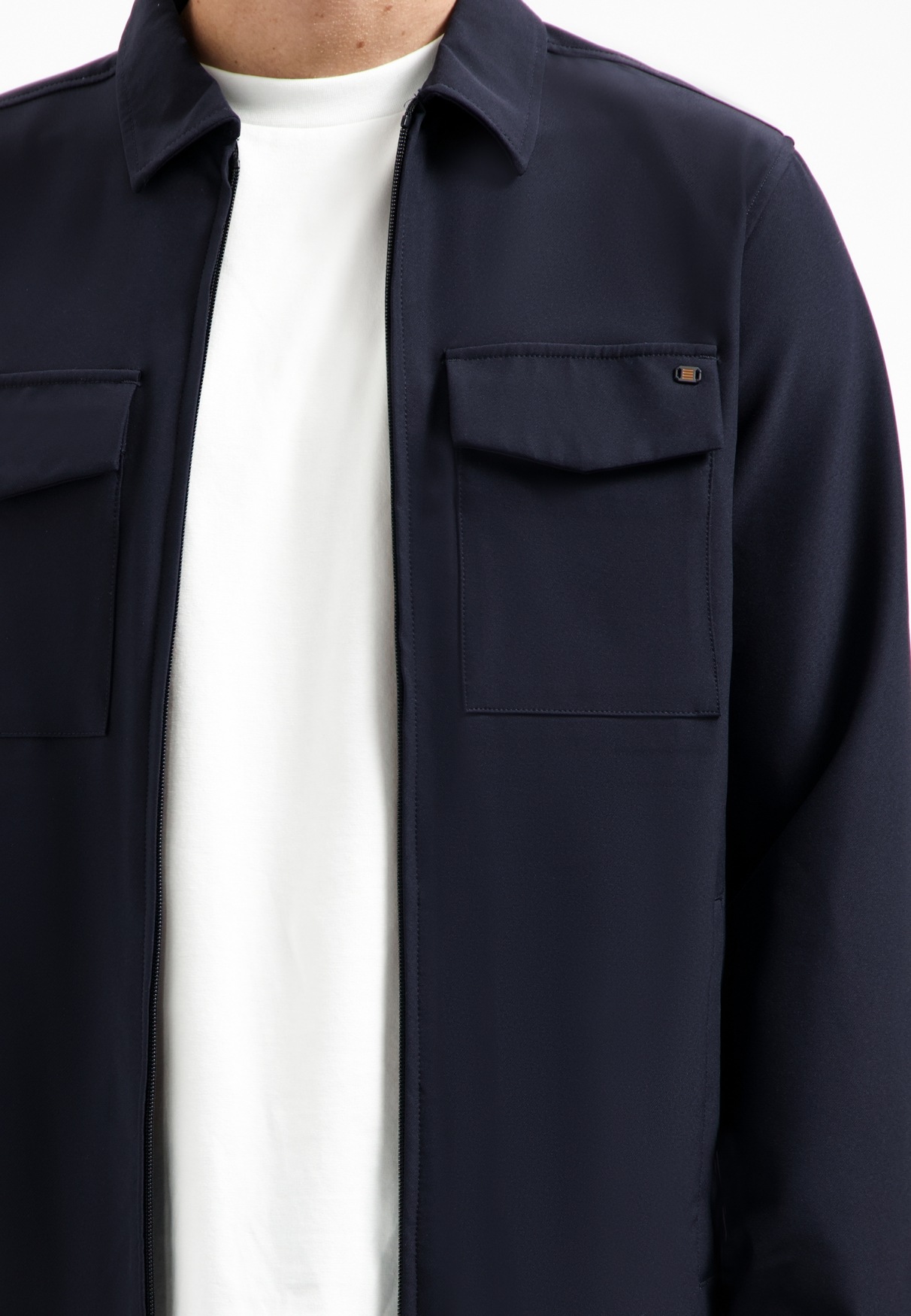NO EXCESS Langarmhemd »No Excess Sedoc-Reise-Overshirt«