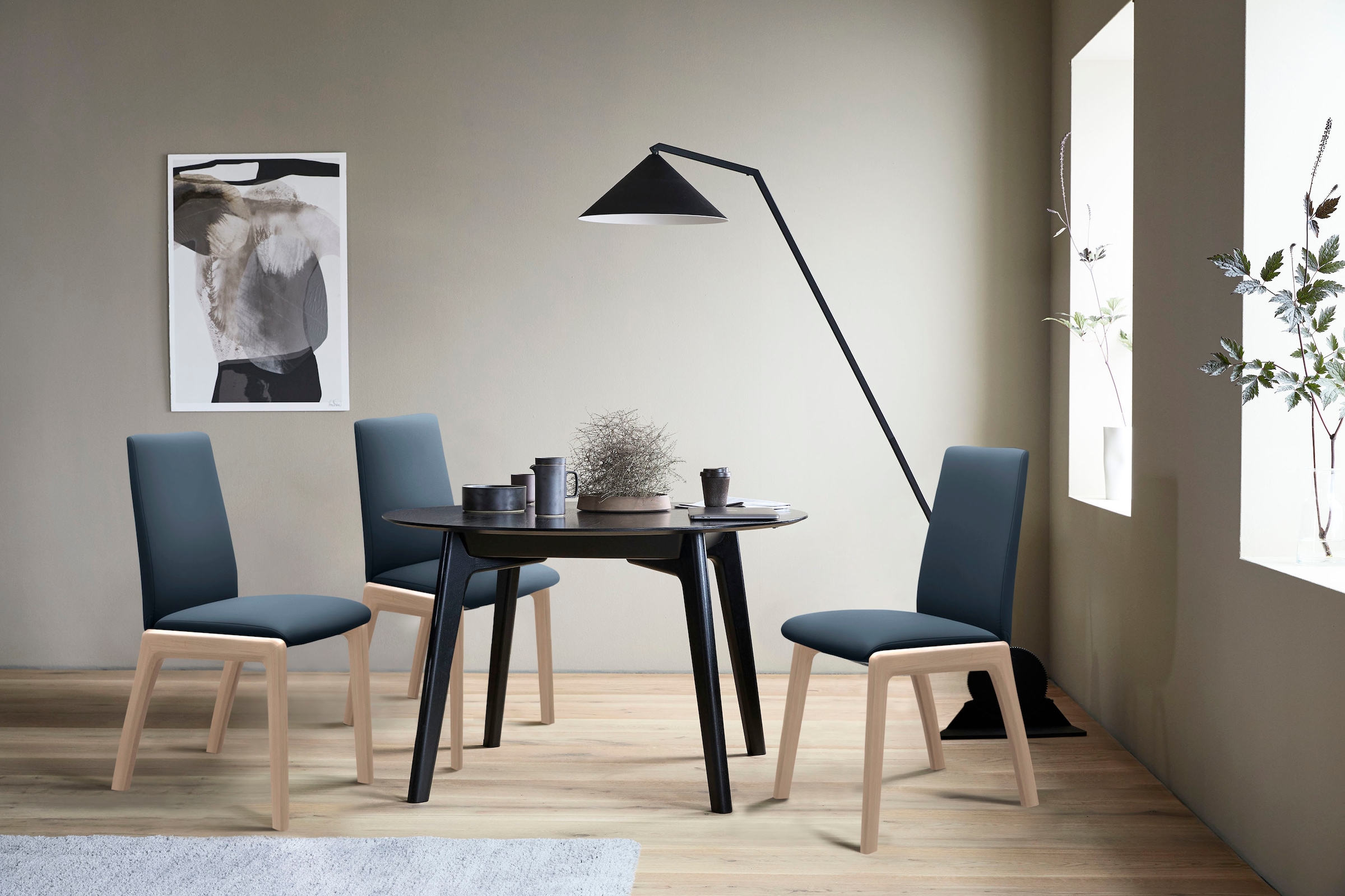 Stressless Polsterstuhl "Laurel" () Low Back, Größe M, mit abgerundeten Beinen in Walnuss