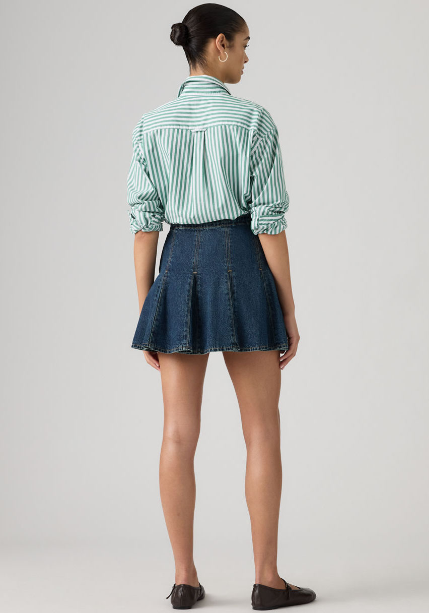 Thumbnail - Levis Midirock "GODET MINI SKIRT" Denim-Faltenrock