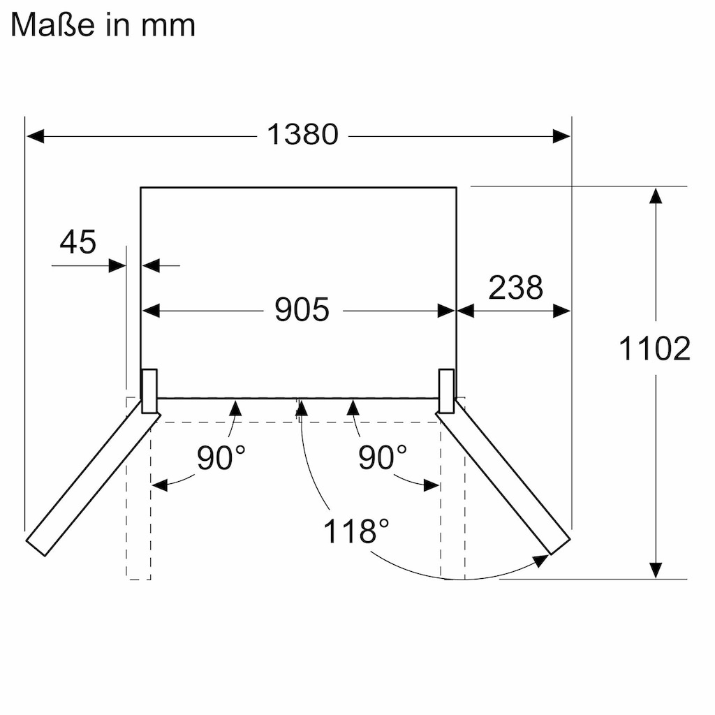 BOSCH Multi Door »KFN96VPEA«, KFN96VPEA, 183 cm hoch, 91 cm breit