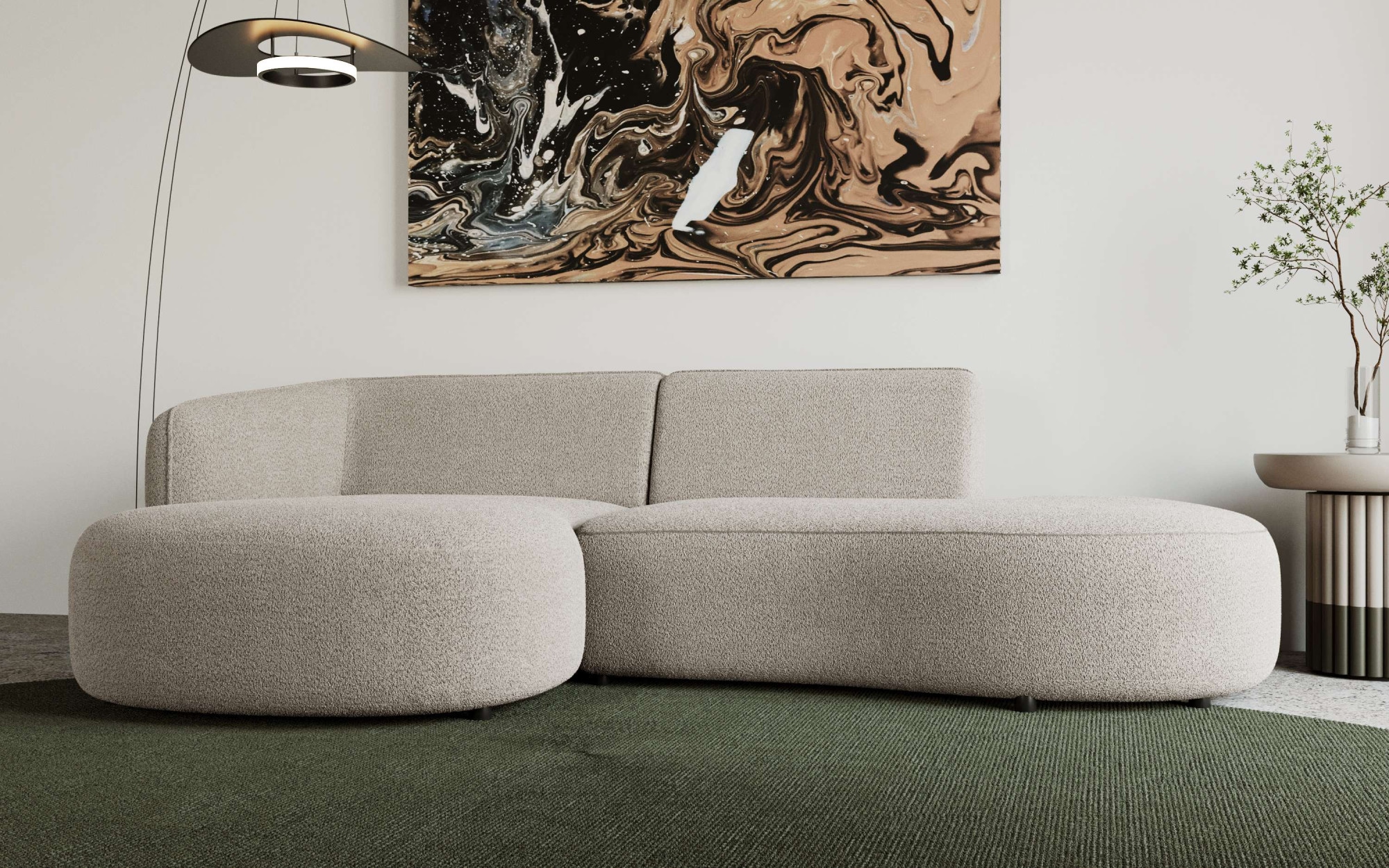 andas Ecksofa »Ostrup«, schlichtes modernes Design, in verschiedenen Farben