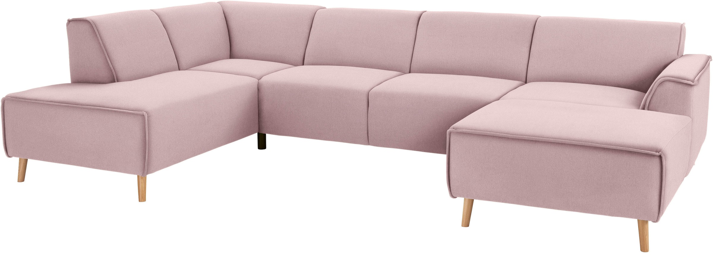 andas Wohnlandschaft »Janek U-Form«, mit Federkern und Keder in scandinavischem Design