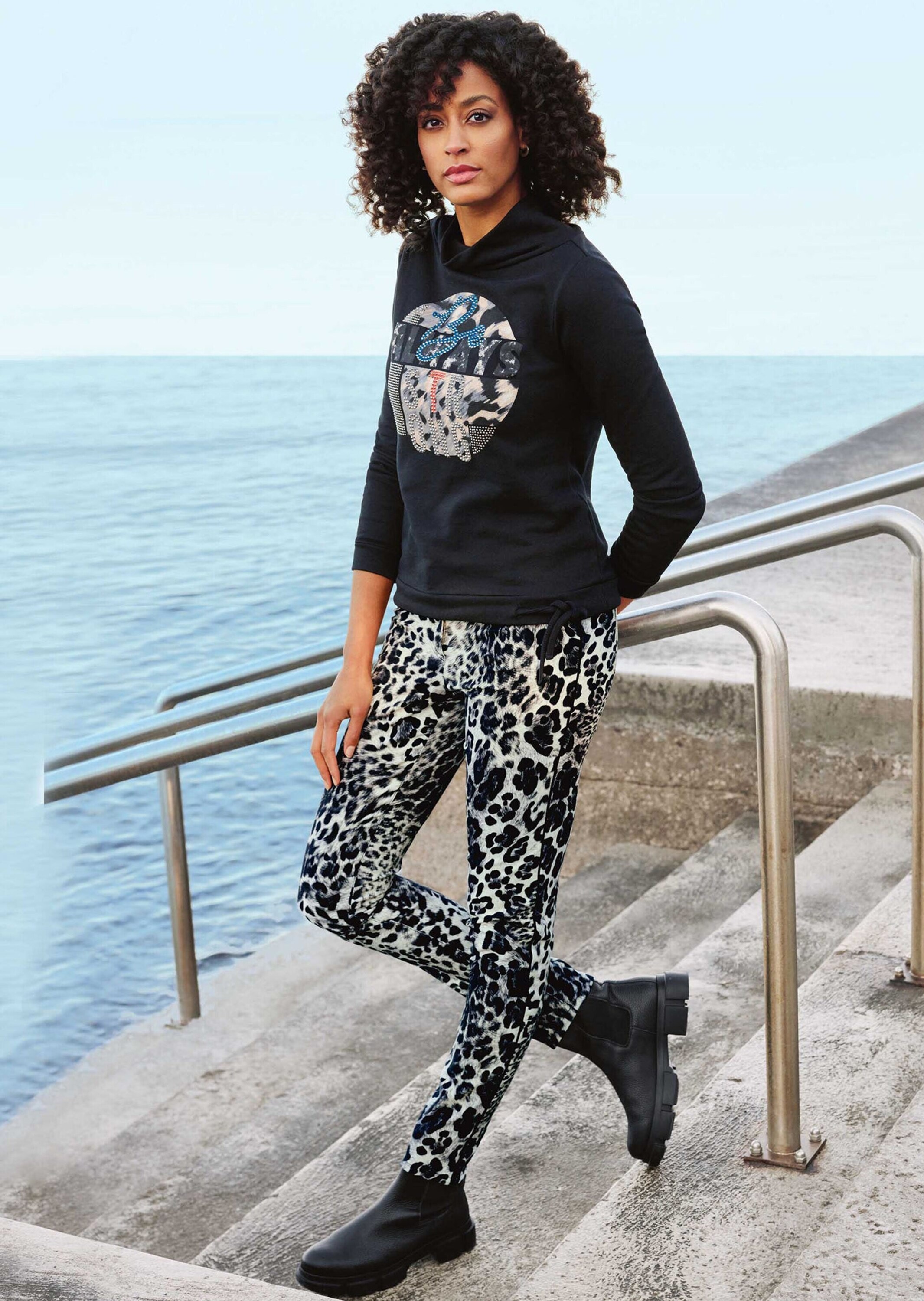 MADELEINE Stretch-Hose "Hose Bedruckte Stretch-Hose mit Unikat-Print" günstig online kaufen