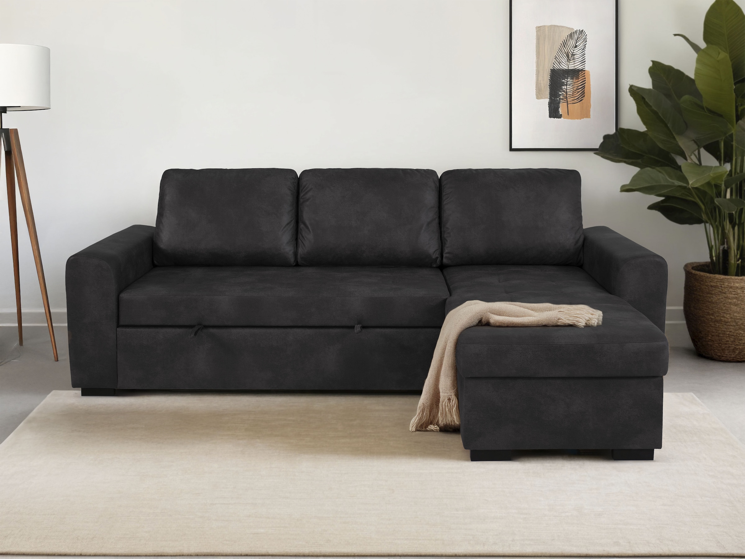 Trends by HG Ecksofa "POLL" Schlaffunktion + Bettkasten günstig online kaufen