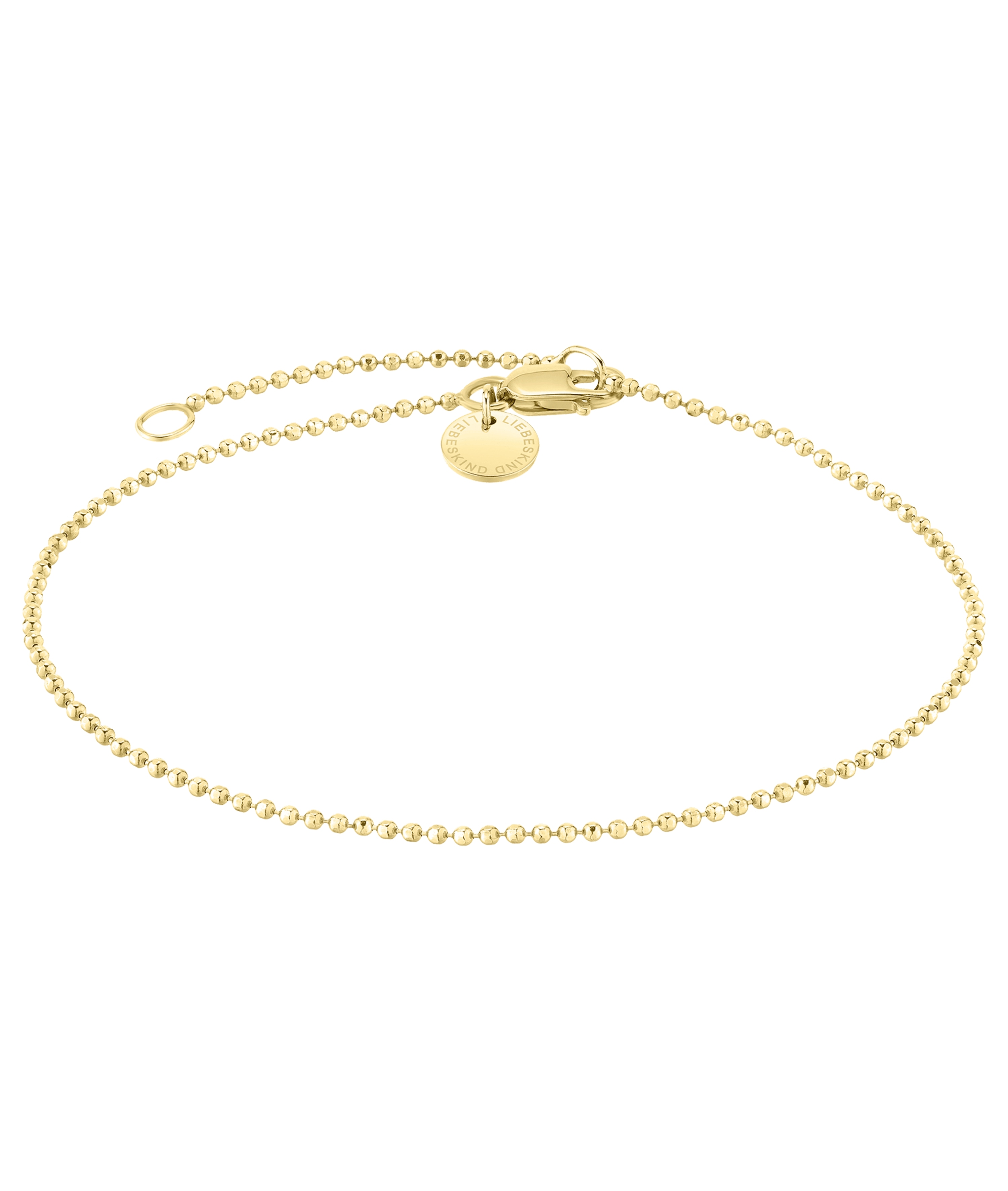 Damen Armband "Schmuck Geschenk Gold 375 Armkette Gold Collection Kugelkette", 18,5cm, Gelbgold 375, gold, LIEBESKIND BERLIN, Gelbgold 375, Armbänder