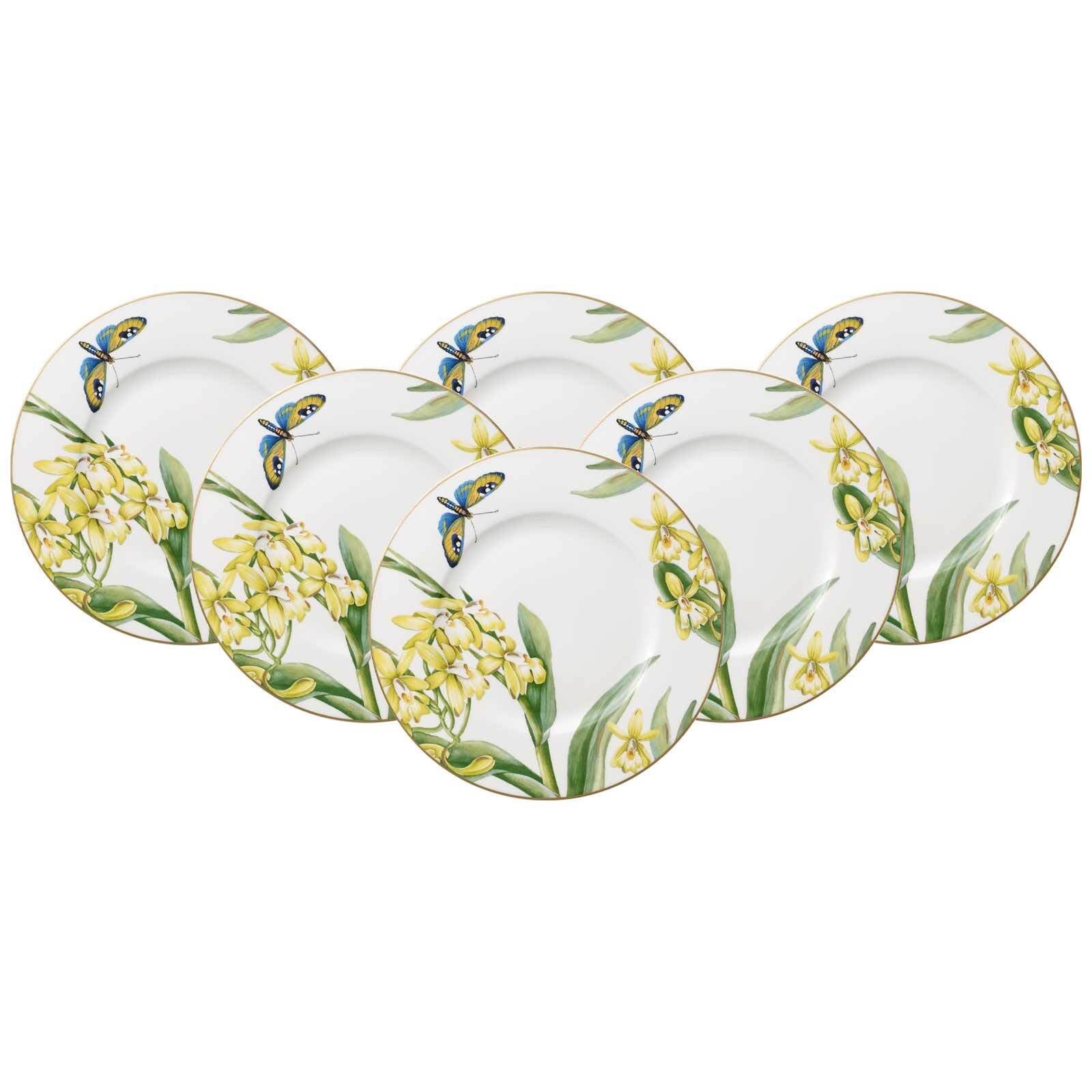 Villeroy & Boch Frühstücksteller "Frühstücksteller Amazonia Anmut ø 22,5 cm 6er Set bunt"