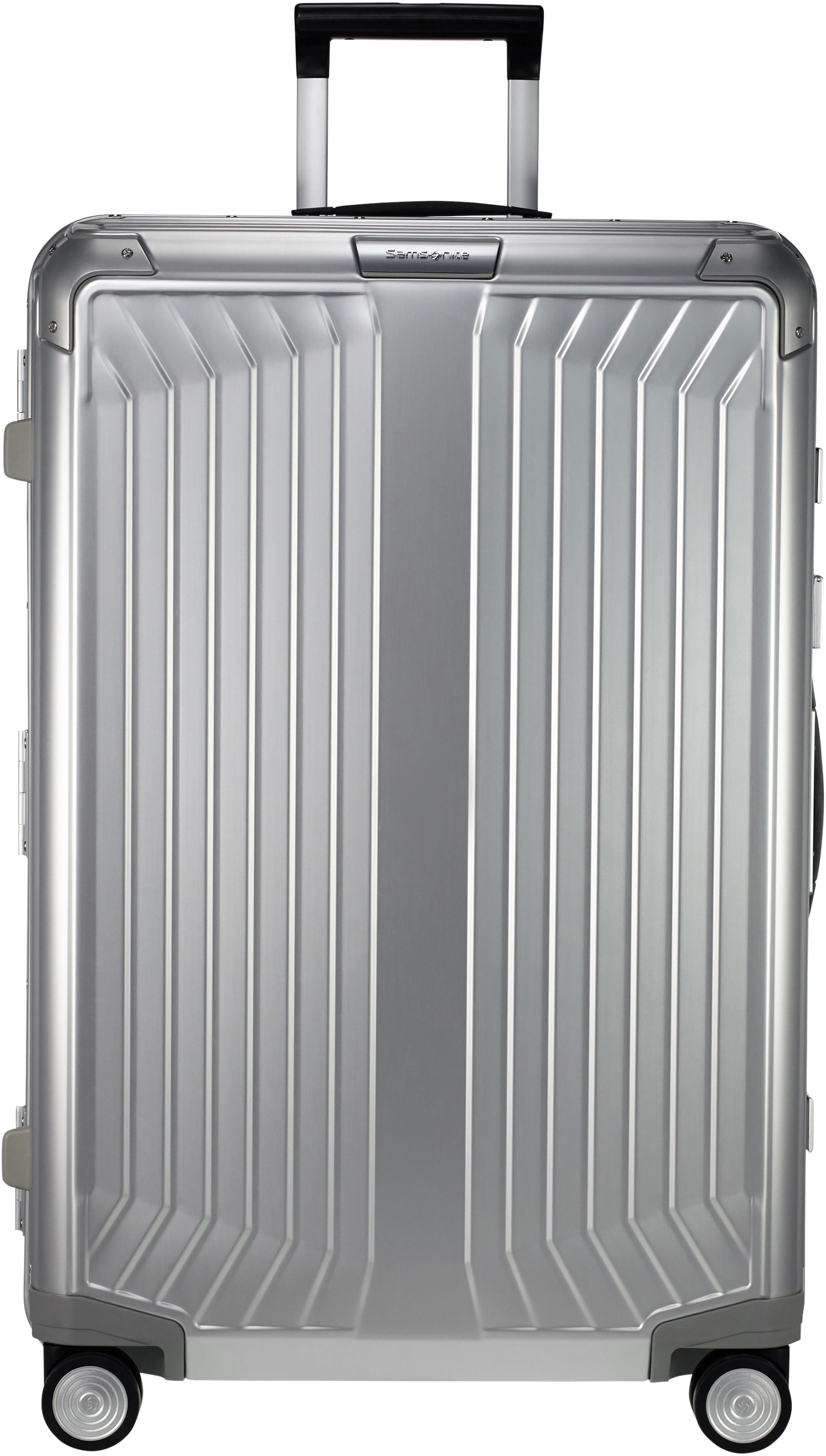 Samsonite Hartschalen-Trolley "LITE-BOX ALU" 91 l 4 Rollen aus Aluminium, mit voll gefüttertem Innenraum, mit Kantenschutz