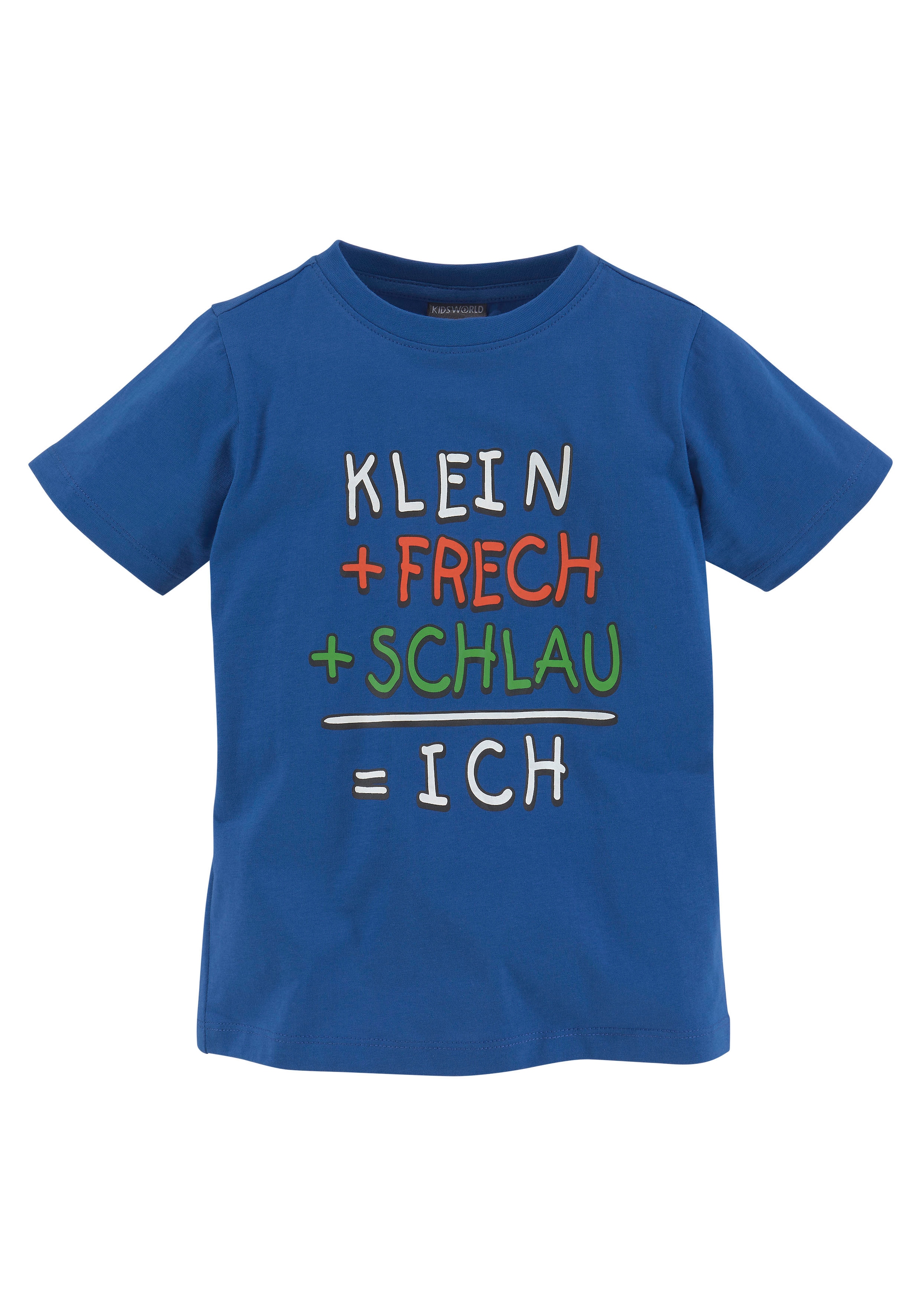 KIDSWORLD T-Shirt »KLEIN+FRECH+SCHLAU...«, cooler Spruch