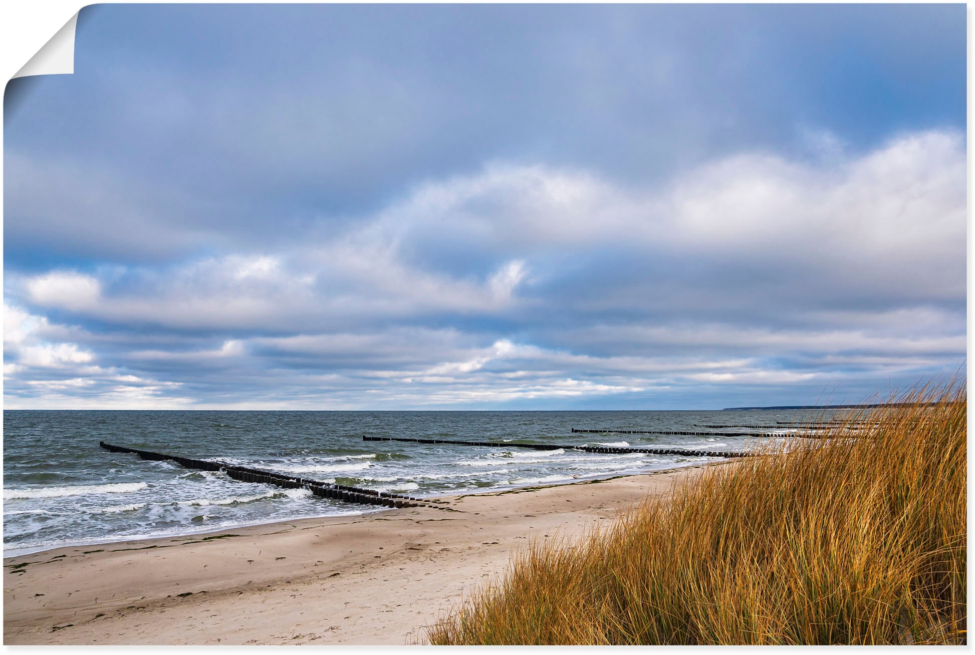 Ostsee Alubild, der »Buhnen III«, Wandaufkleber Größen Leinwandbild, als Wandbild Artland in | der Küste versch. St.), an (1 Poster BAUR oder Strandbilder, bestellen