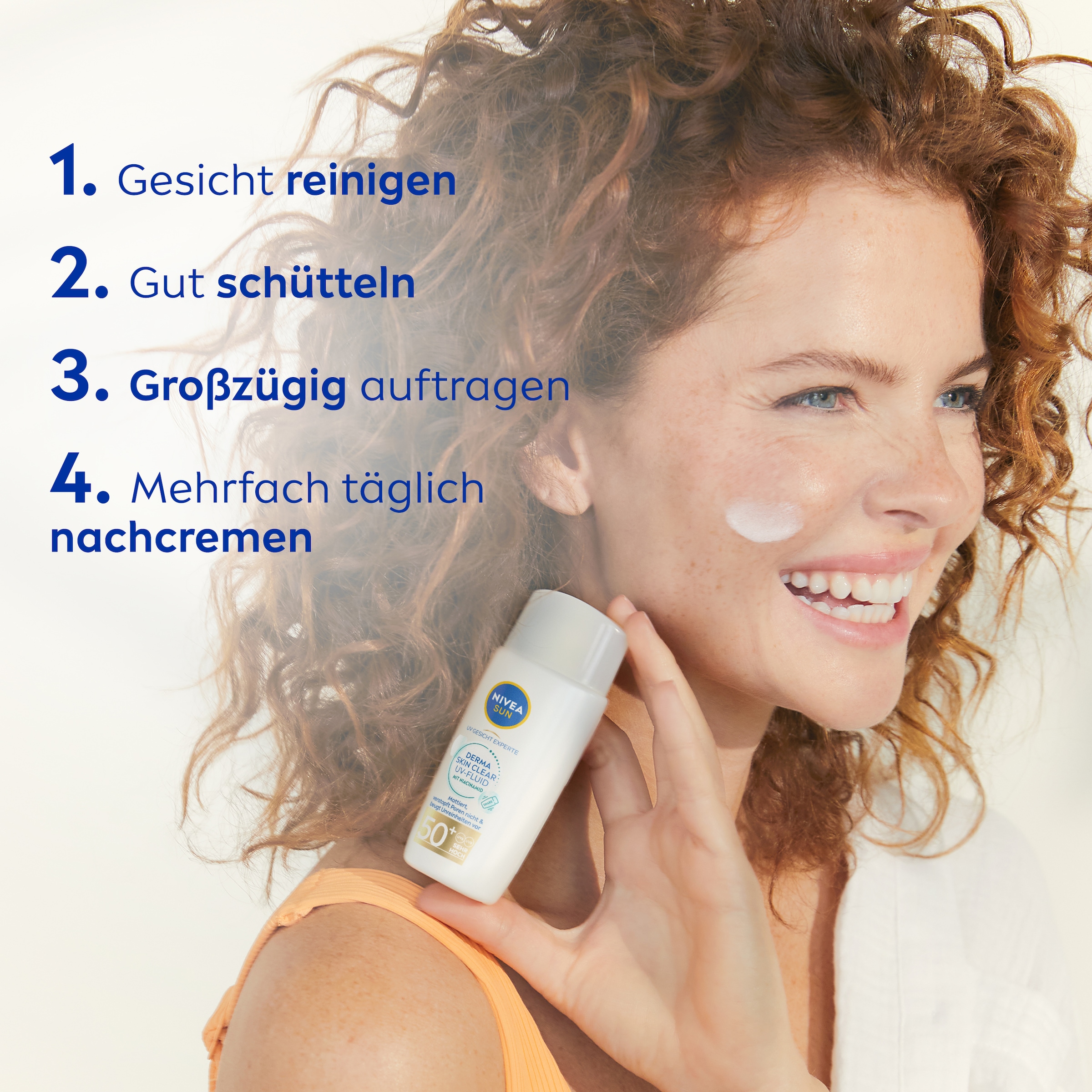 Nivea Sonnenschutzfluid »NIVEA SUN UV Gesicht Experte DERMA SKIN CLEAR UV-Fluid LSF 50+«