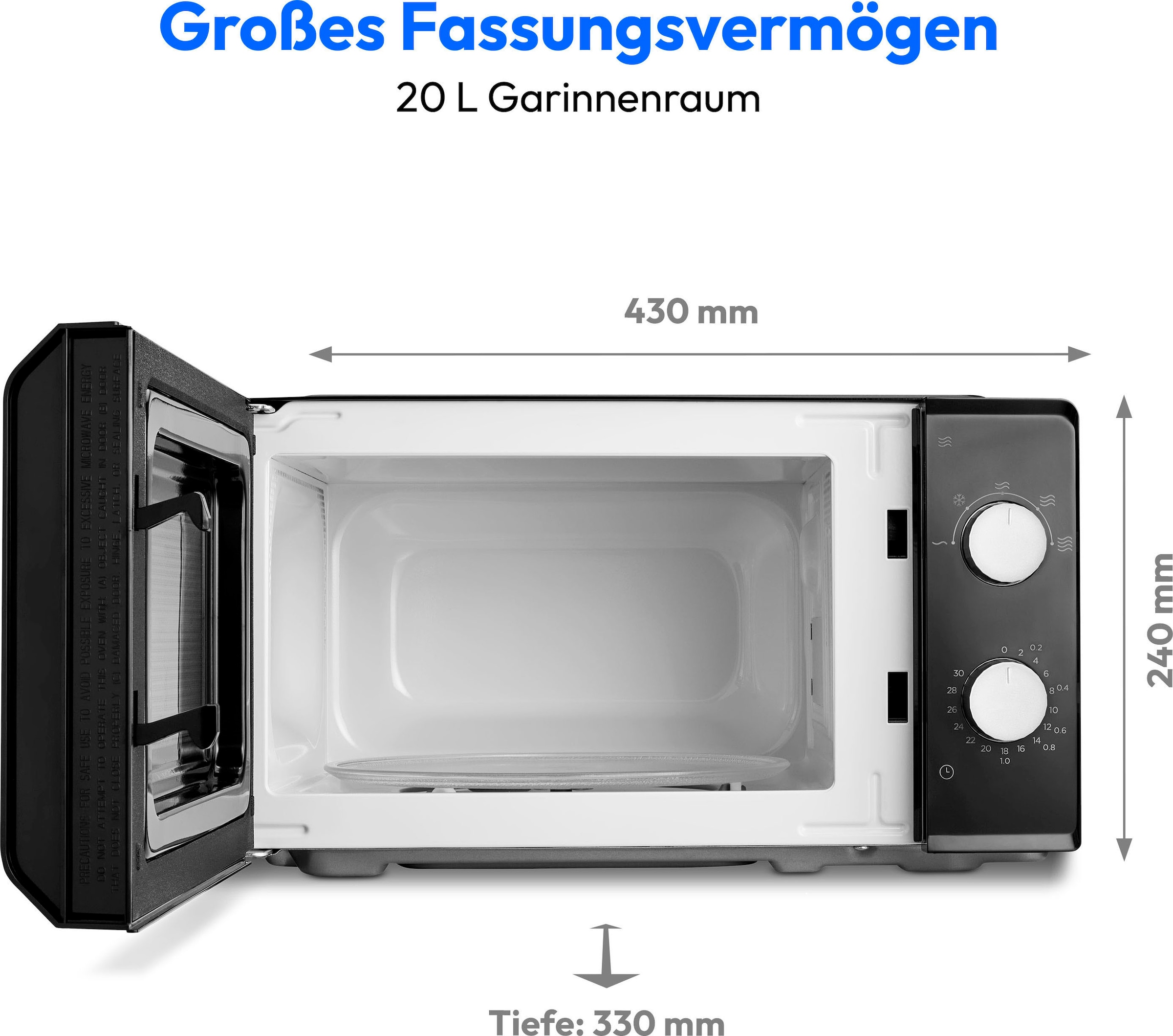 Medion® Mikrowelle »MD 11475«, Mikrowelle, 700 W, 700 W, 5 Mikrowellenstufen, Auftaufunktion, Timerfunktion