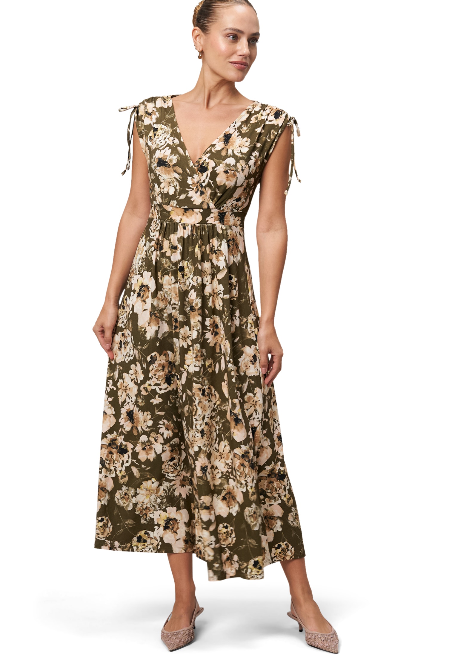 Zero Jerseykleid »zero Jerseykleid mit Blumenmuster«, Wickeldesign