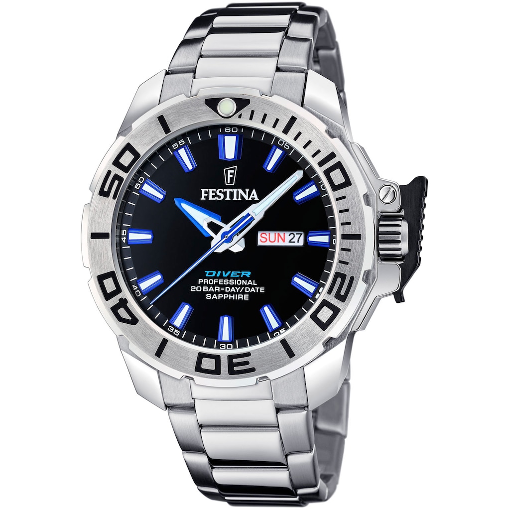 Festina Quarzuhr »Diver Collection, F20665/3«, (Set, 2 tlg., mit Wechselband)