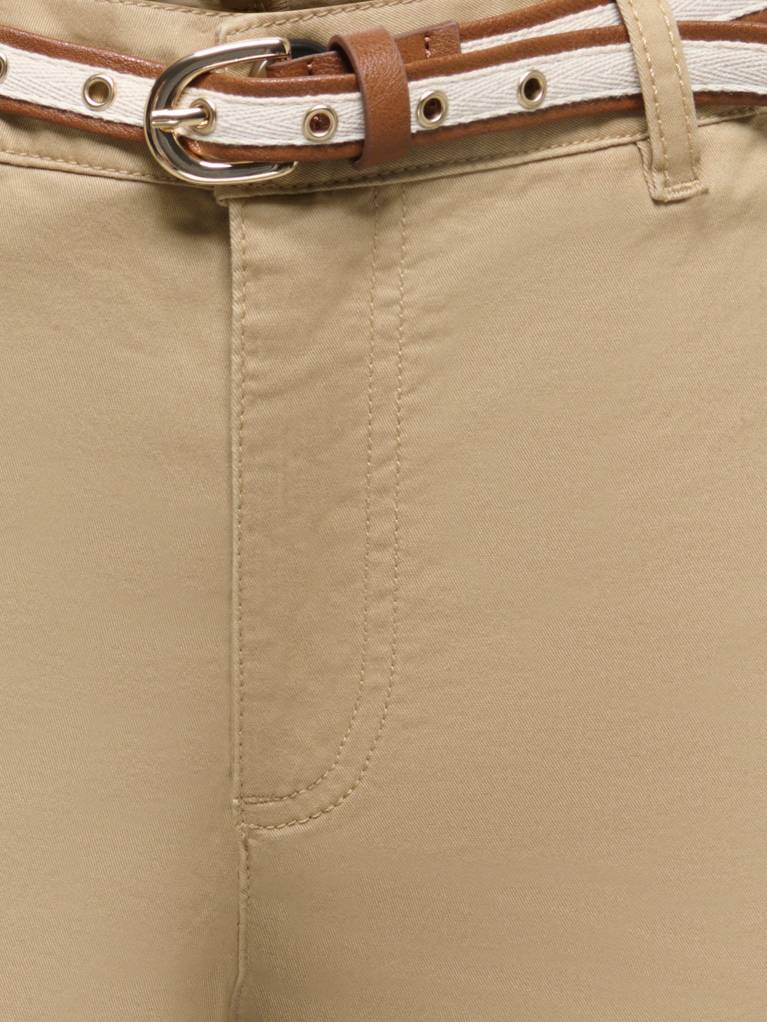 ONLY Shorts »ONLTRINY MW BELT SHORTS PNT«  Baumwollmischung, regular fit, Regular Waist