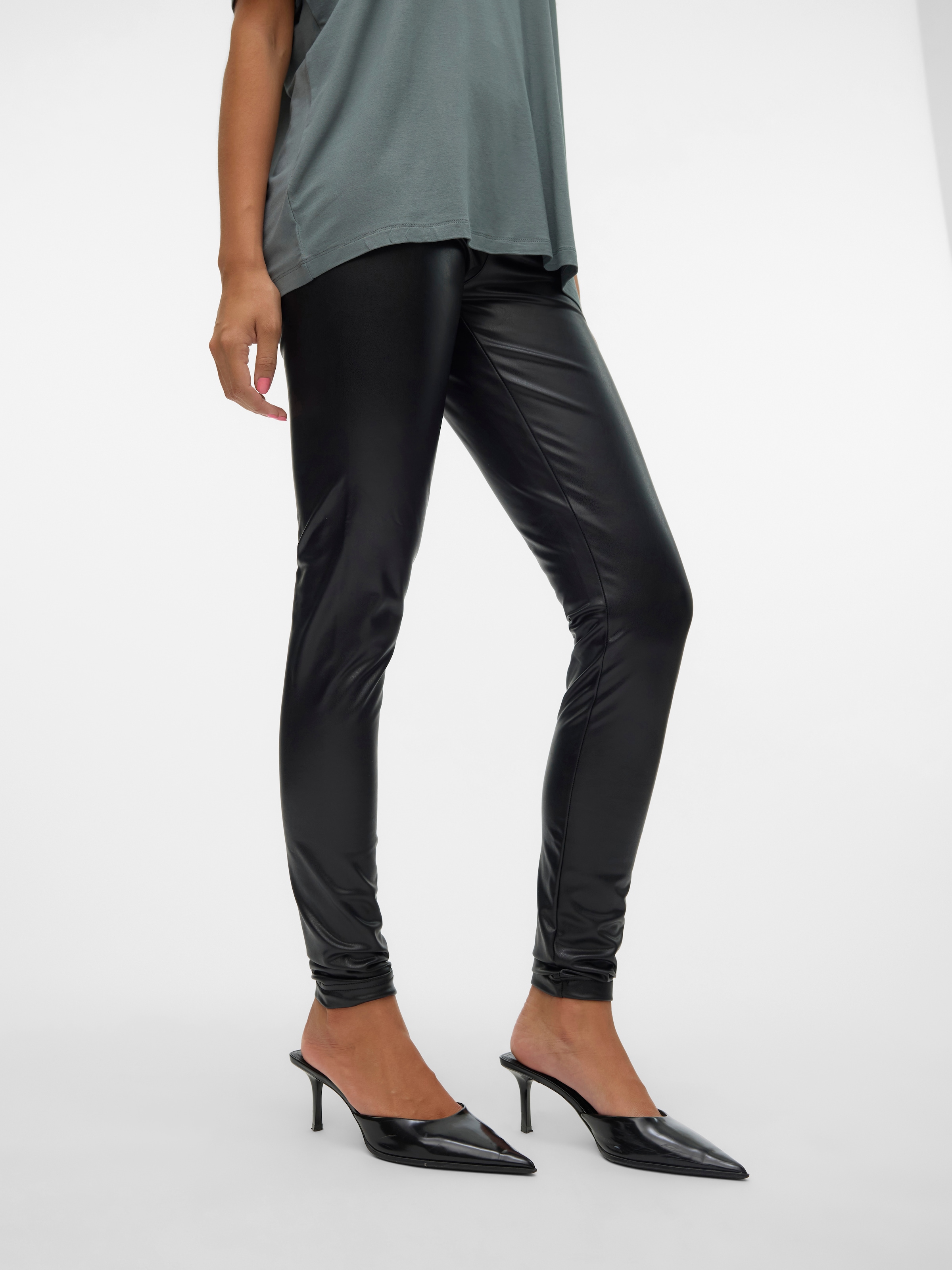 Vero Moda Lederimitathose »VMGANA MR PL LEGGING«