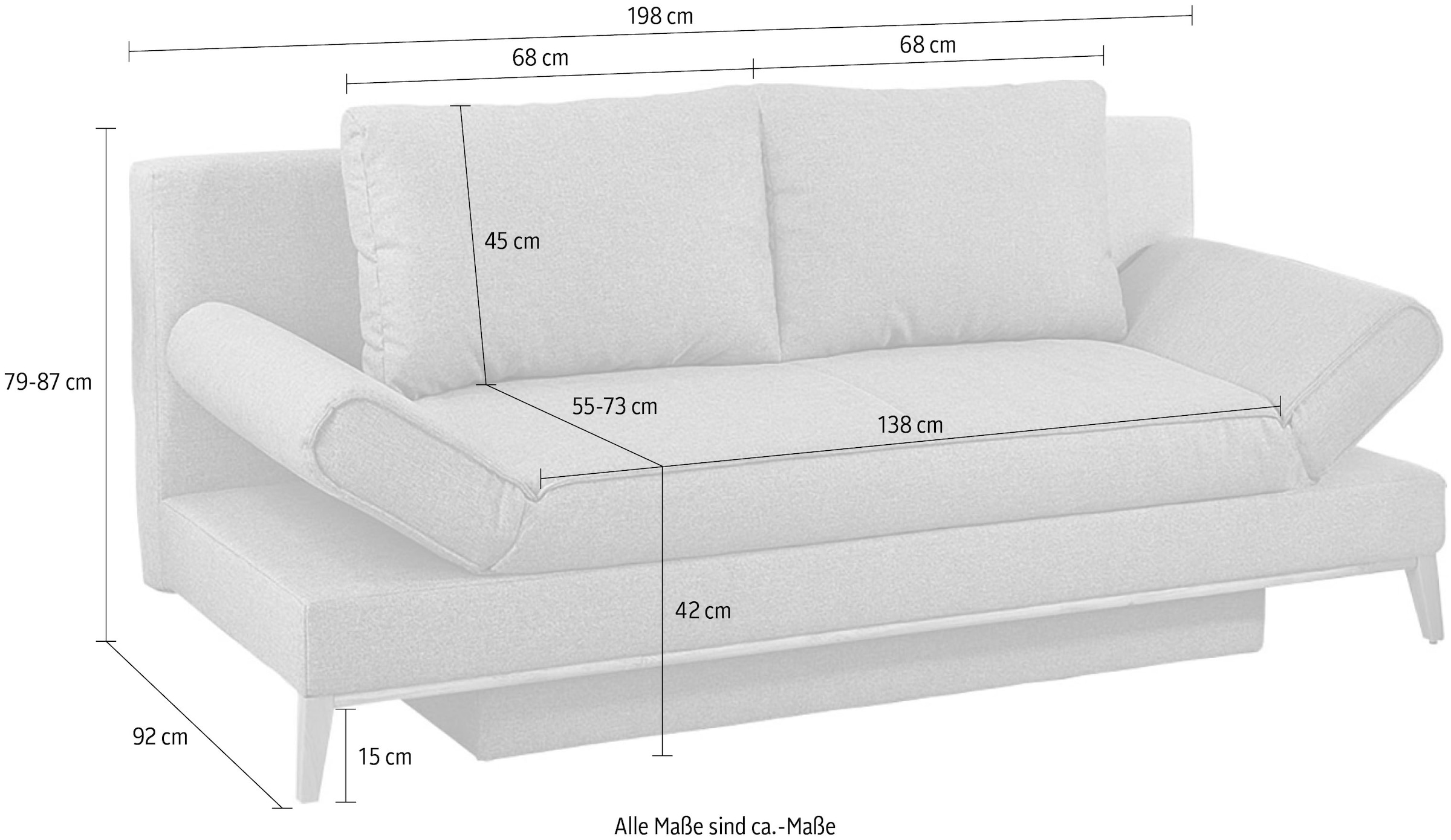 verstellbare Gruppe »Yann«, bestellen Stauraum/ Armlehnen Bettfunktion, Jockenhöfer Bettkasten, BAUR inklusive Schlafsofa |