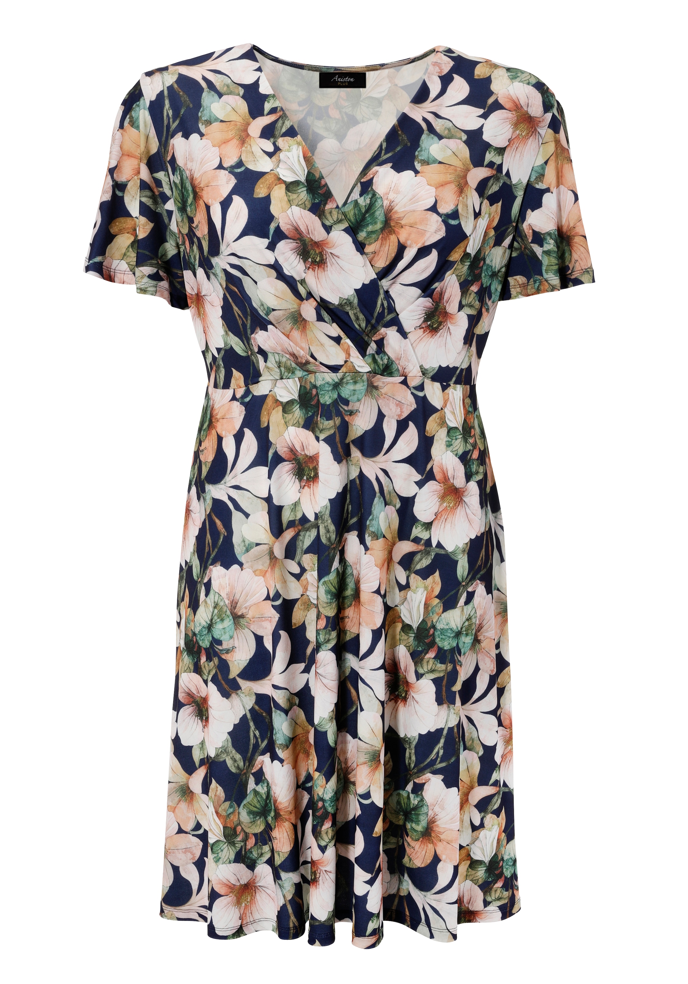 Aniston PLUS Jerseykleid, mit V-Ausschnitt in Wickeloptik - NEUE KOLLEKTION