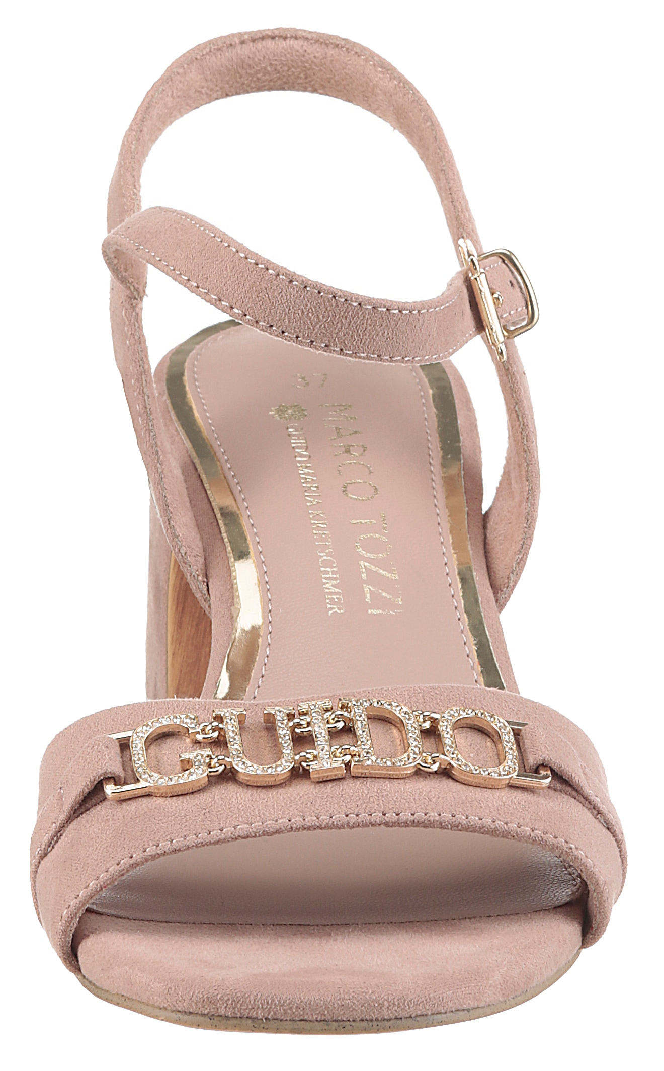 MARCO TOZZI by GMK Sandalette, Blockabsatz, Riemchensandale, Abendschuh mit Feel Me-Ausstattung