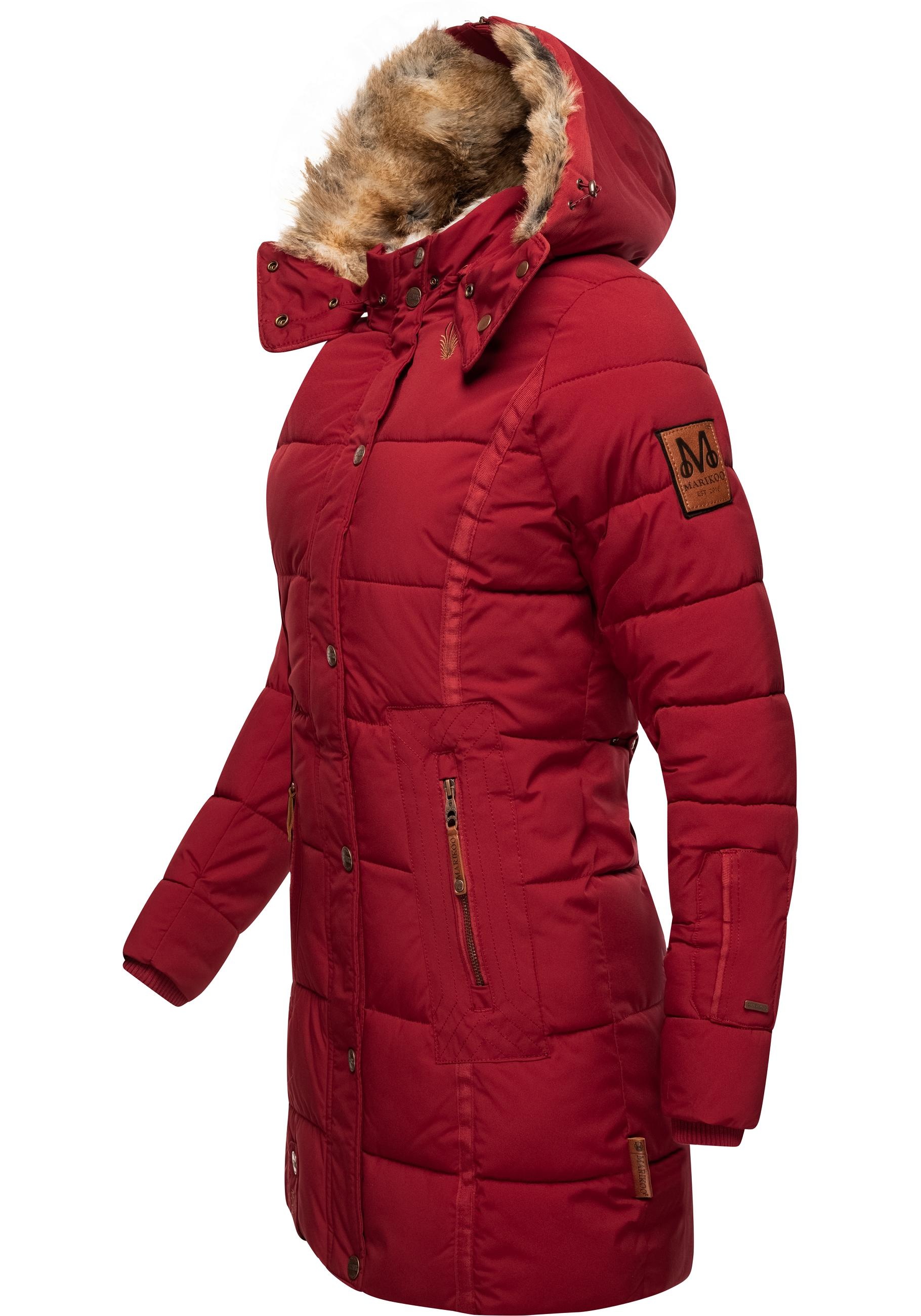 BAUR stylischer Winter Jacke«, Wintermantel Steppmantel für Marikoo m. »Lieblings Kunstpelz-Kapuze | bestellen