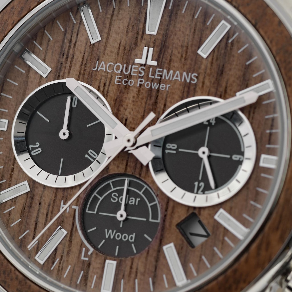 Jacques Lemans Solaruhr »Eco Power Solar Wood, 1-2115B«