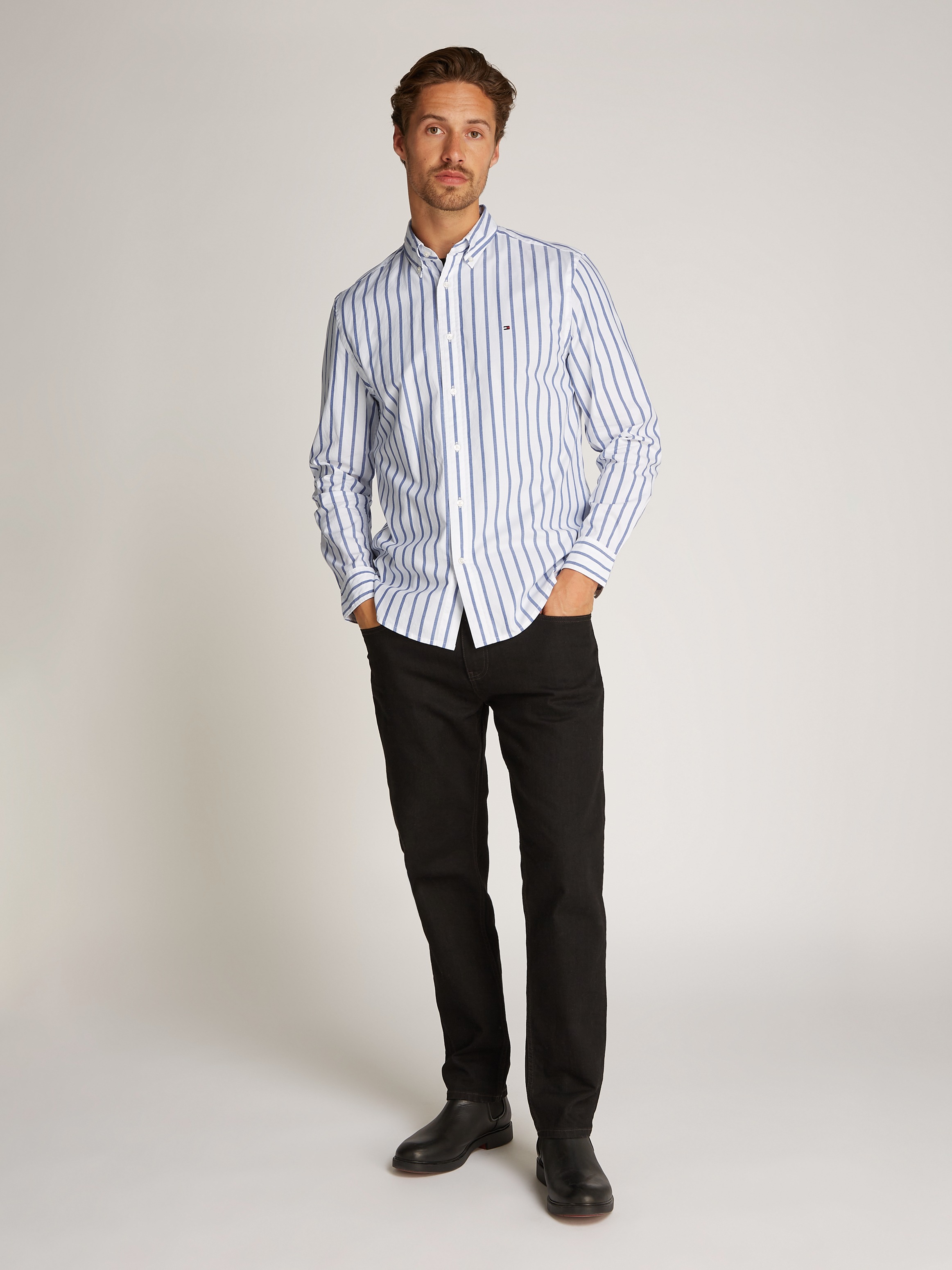 Thumbnail - Tommy Hilfiger Businesshemd "FLEX POPLIN NAUTICAL STP SHIRT"