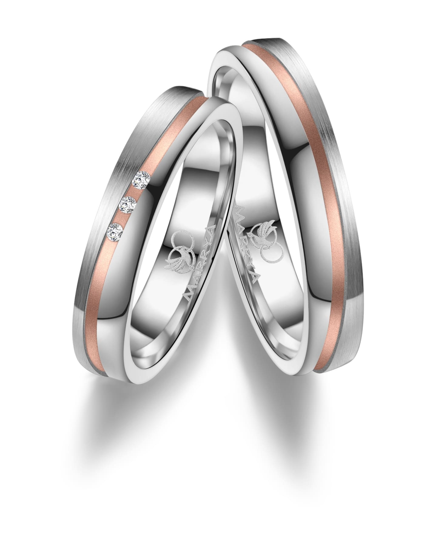 Marrya Partnerring »Diamant Titan Ringe Trauringe Eheringe Partnerringe«