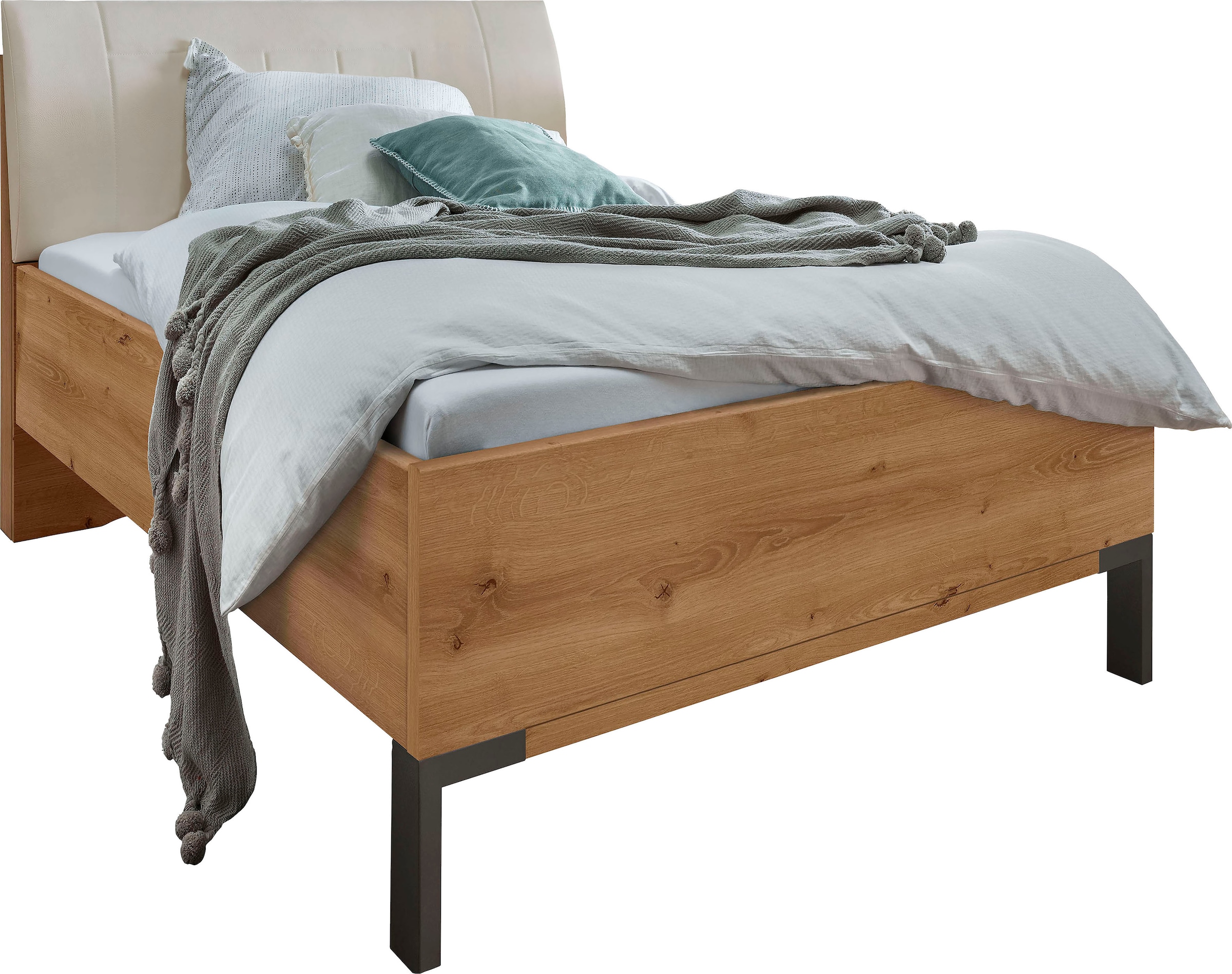 WIEMANN Futonbett "Monaco, Bettgestell, Bettrahmen, komfortables Polsterkop günstig online kaufen