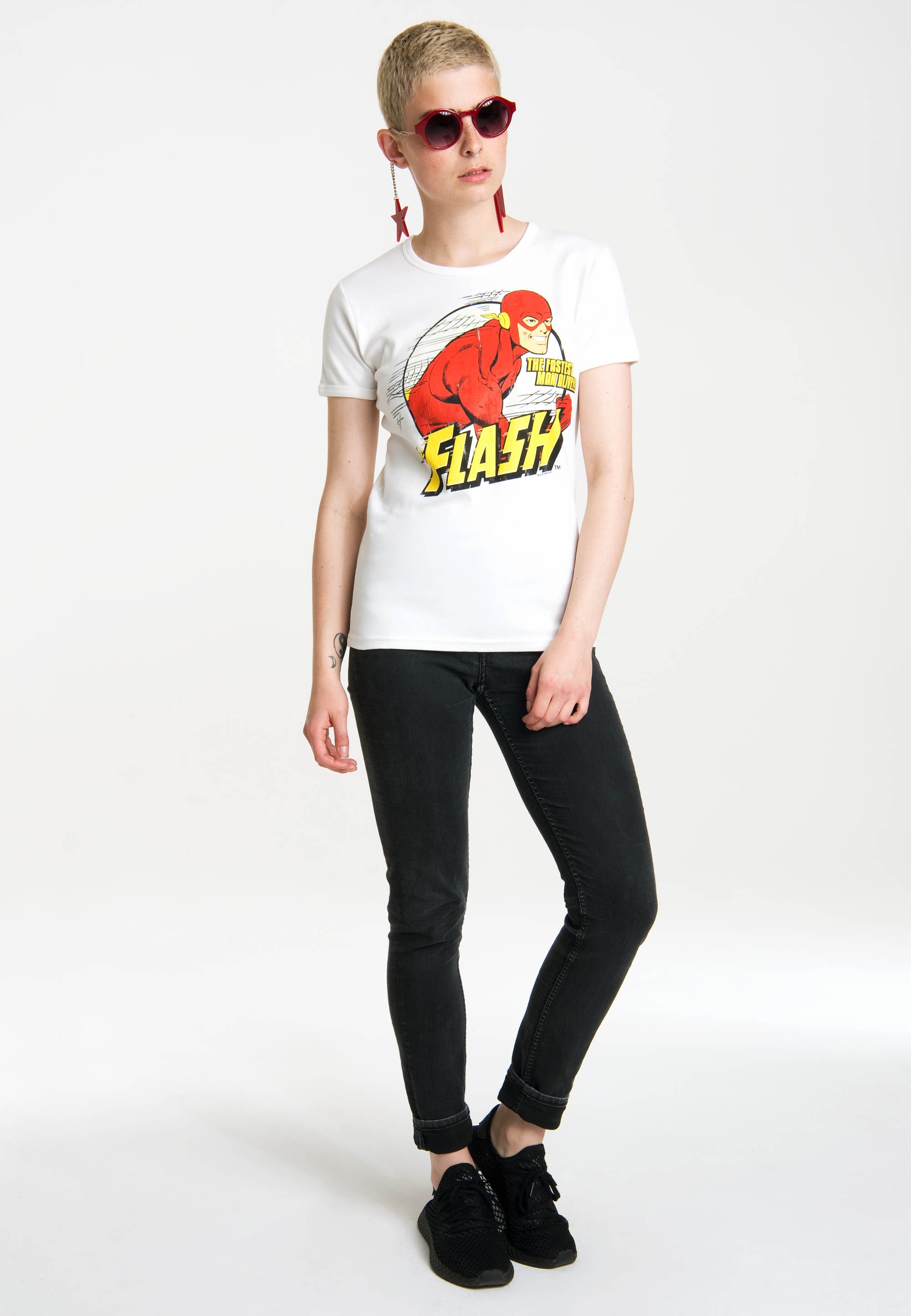 BAUR für »Flash«, kaufen Originaldesign T-Shirt LOGOSHIRT | mit lizenziertem