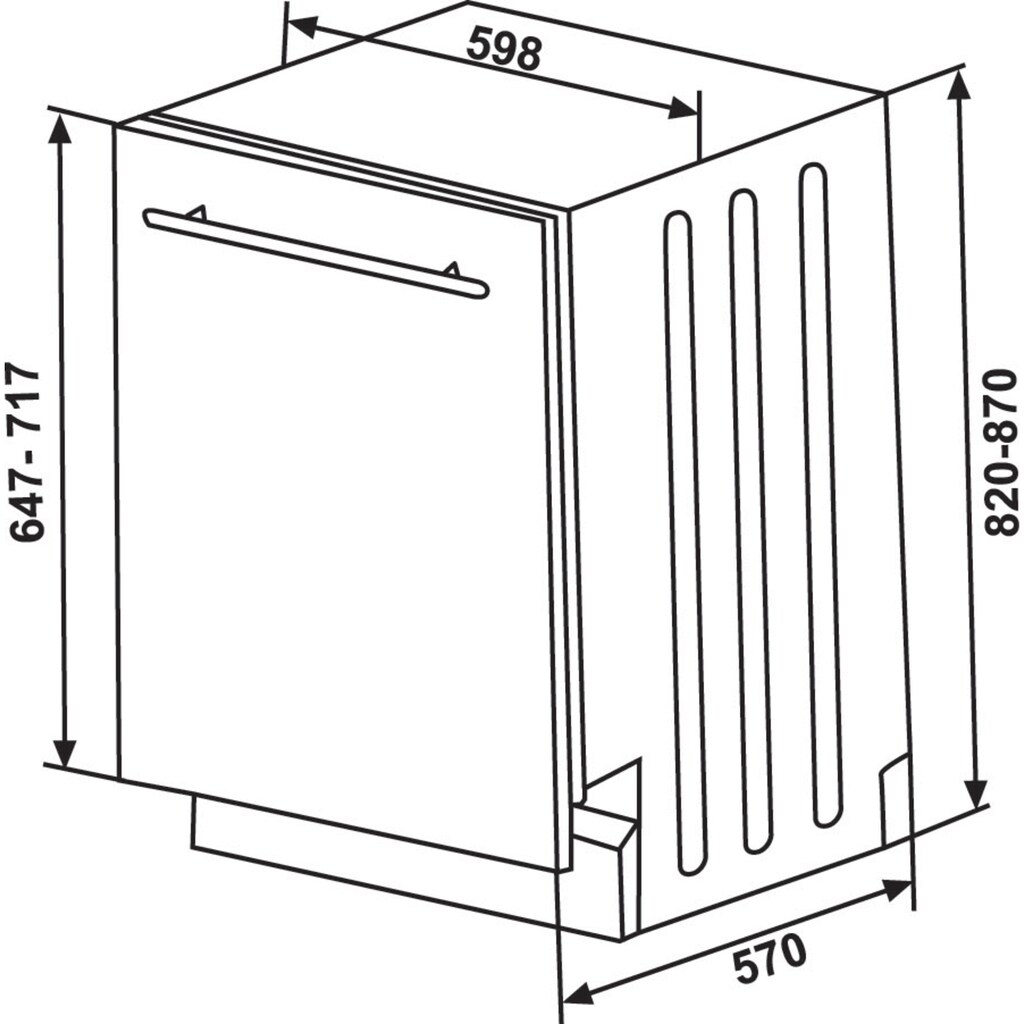 Sharp vollintegrierbarer Geschirrspüler »QW-NI25I44BX-DE«, QW-NI25I44BX-DE, 14 Maßgedecke