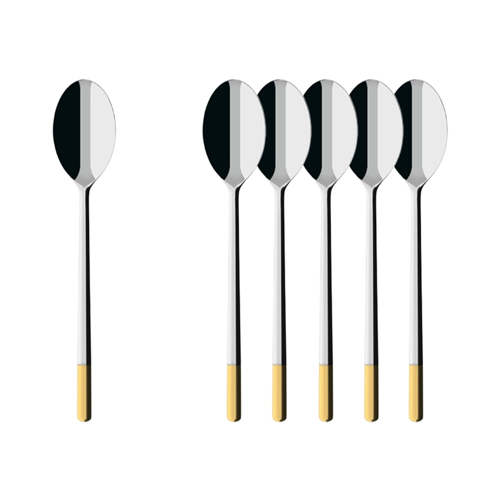 Villeroy & Boch Esslöffel "Tafellöffel Ella teilvergoldet 211 mm 6er Set silber-gold" Spülmaschinenfest