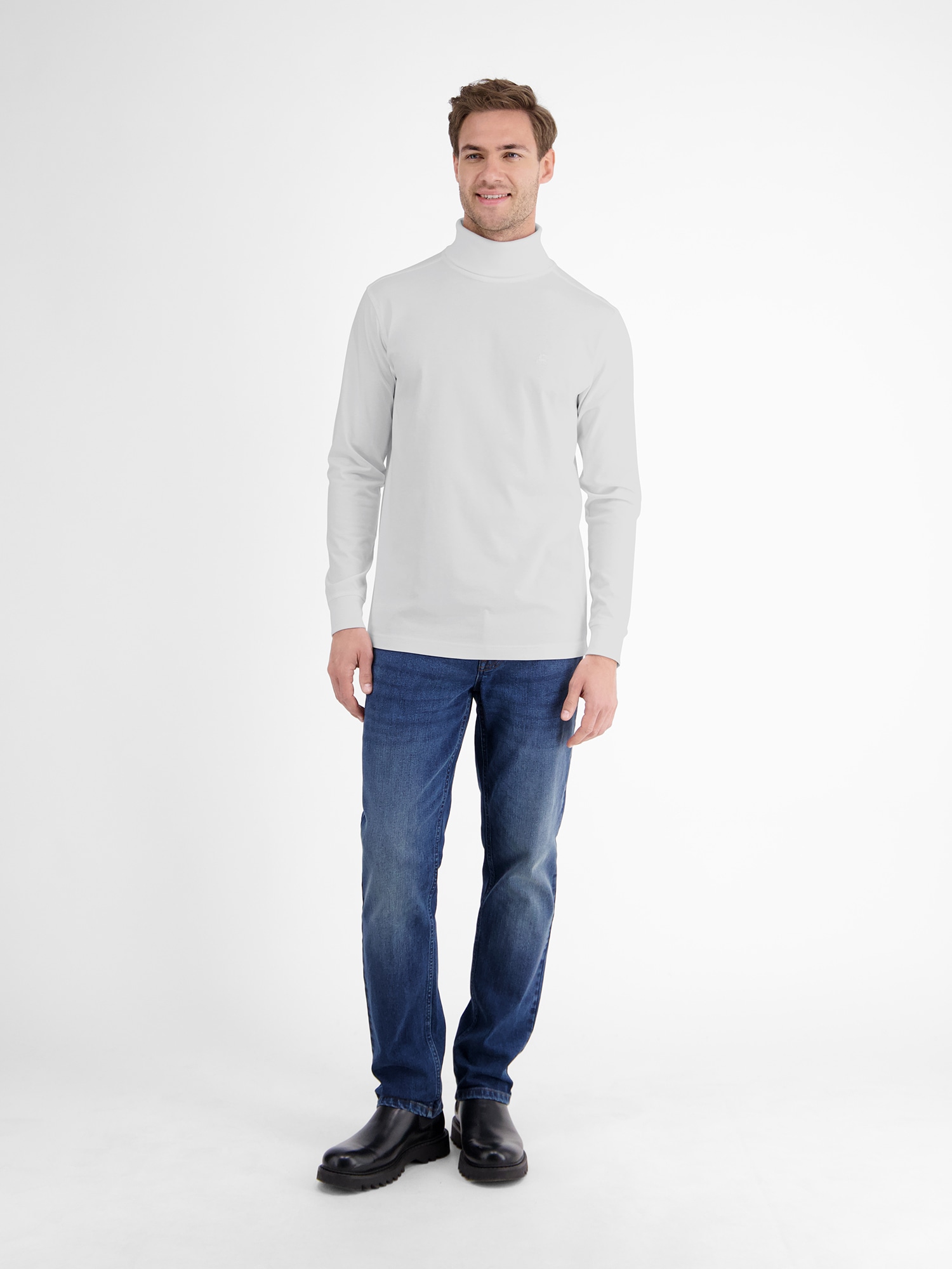 LERROS Sweatshirt »LERROS Rollkragenshirt aus weicher Baumwolle«