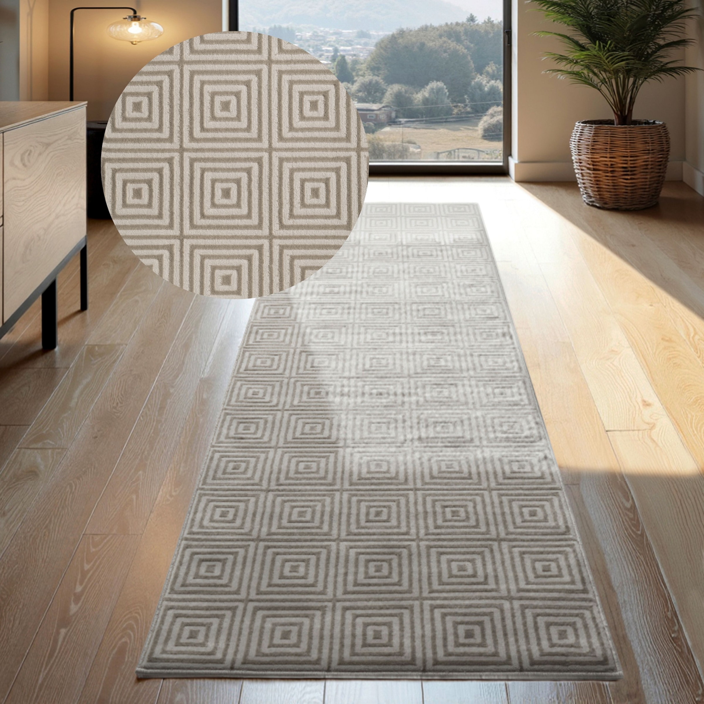 ELLE DECORATION "Tourmaline" rechteckig 9 mm Höhe Wohnzimmer, Schlafzimmer, Läufer, Hoch-Tief Effekt, Flur, Glanz