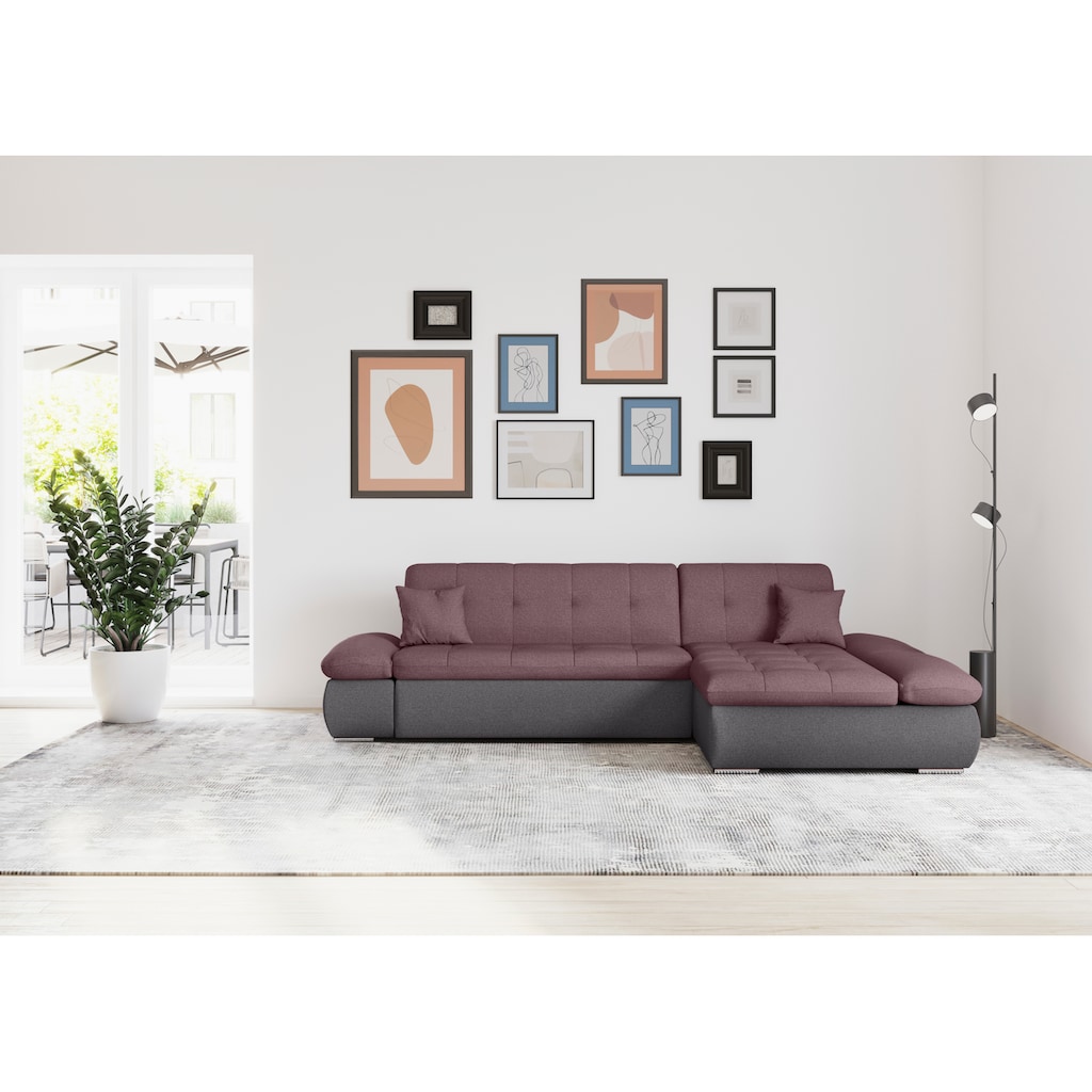 DOMO collection Ecksofa »Moric Schlafsofa B/T/H 300/172/80 cm, auch in Cord, L-Form«