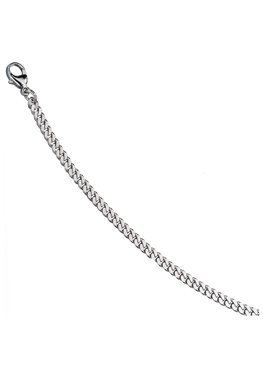 JOBO Goldarmband, Panzerarmband 585 Weißgold massiv 21 cm